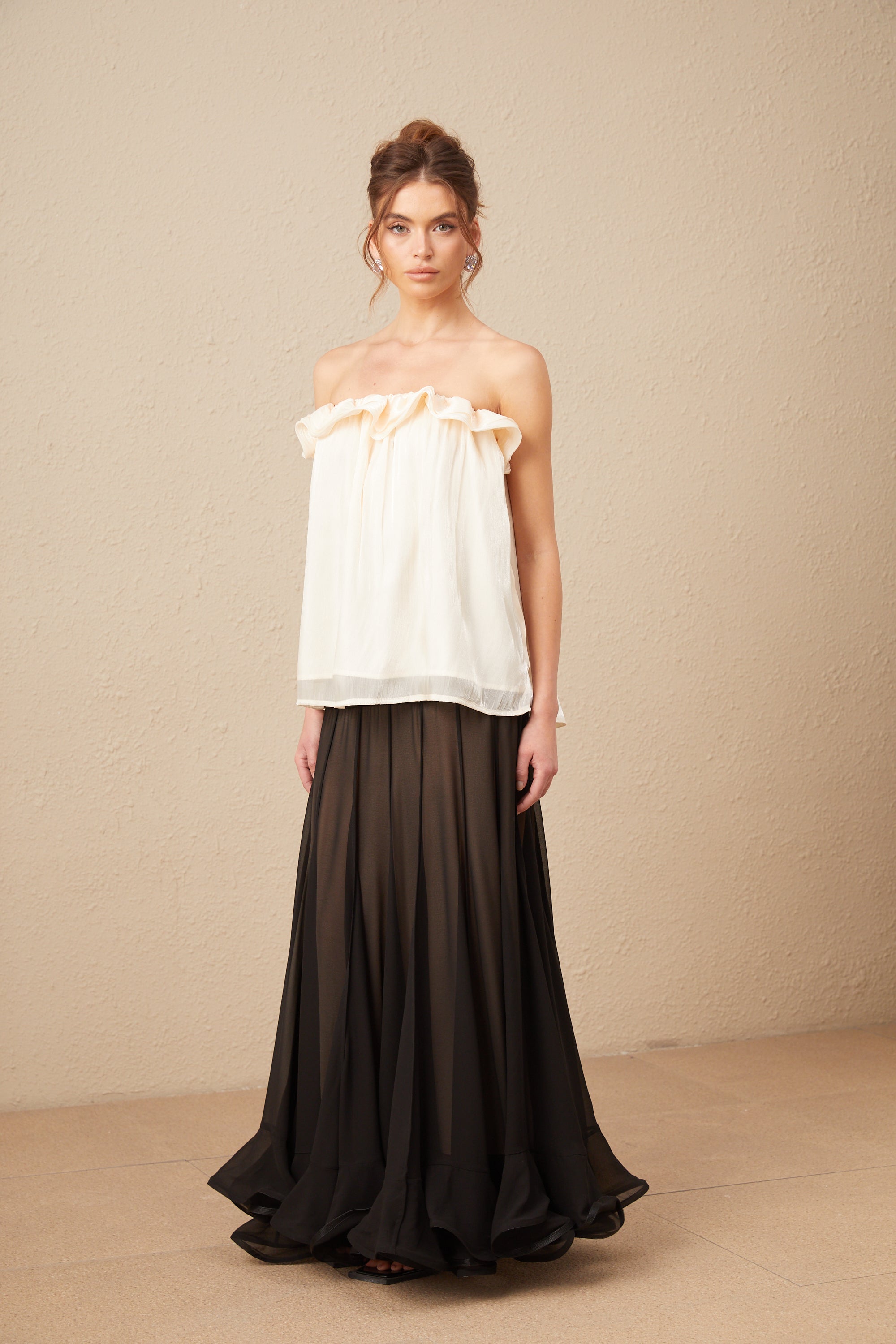Adèle off-shoulder ruffled top (US Only)