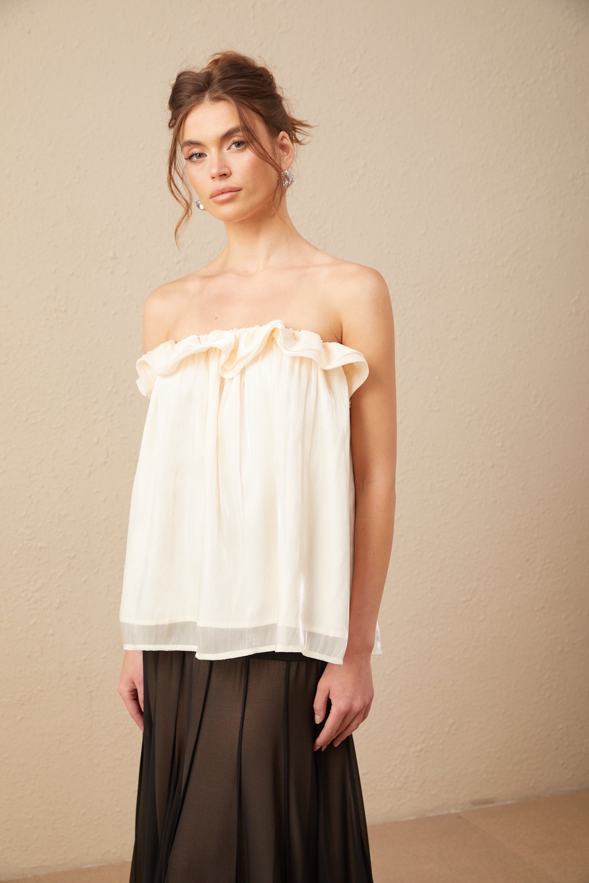 Adèle off-shoulder ruffled top (US Only)