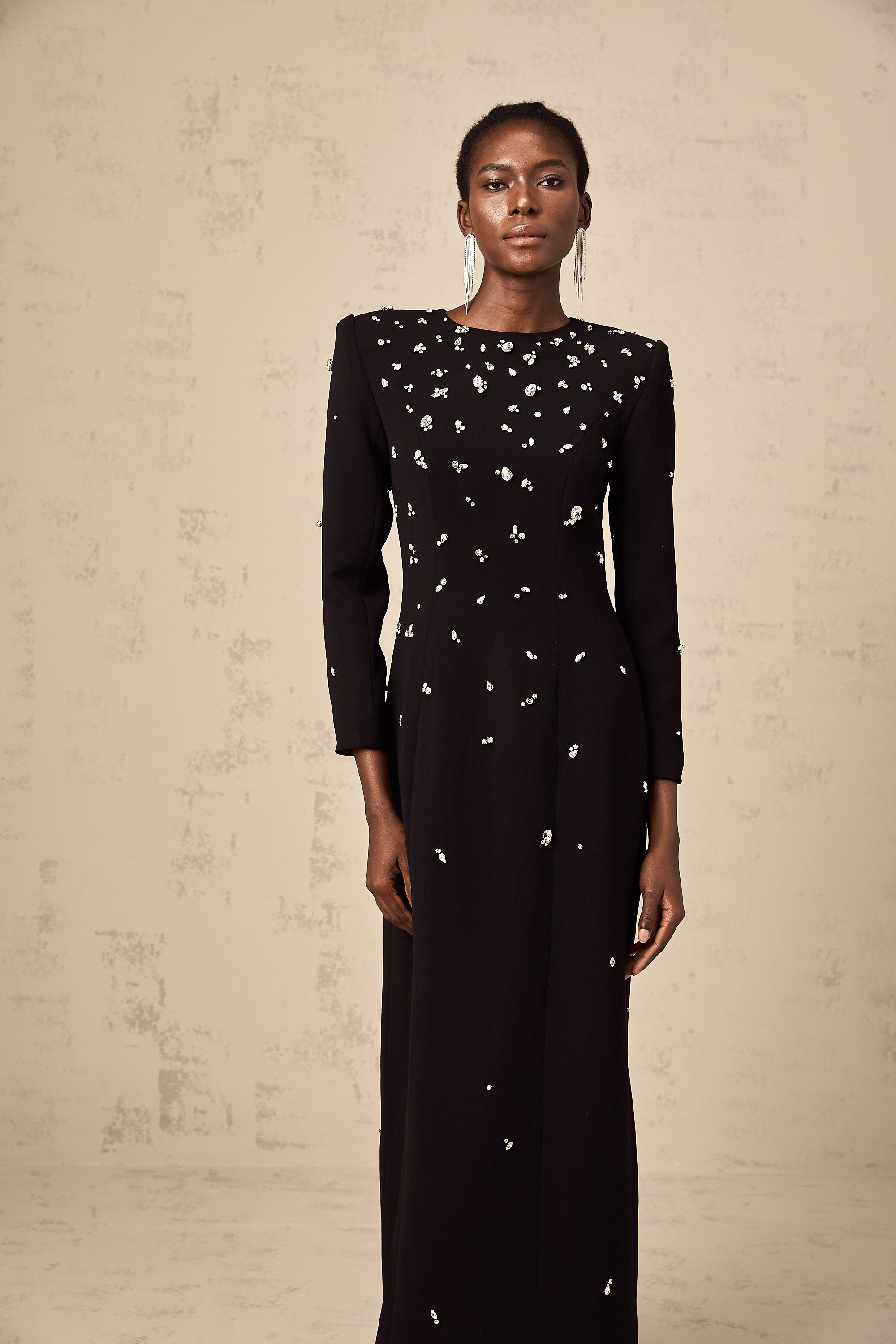 Imelda black crystal-embellished maxi dress (Final Sale-US Only)