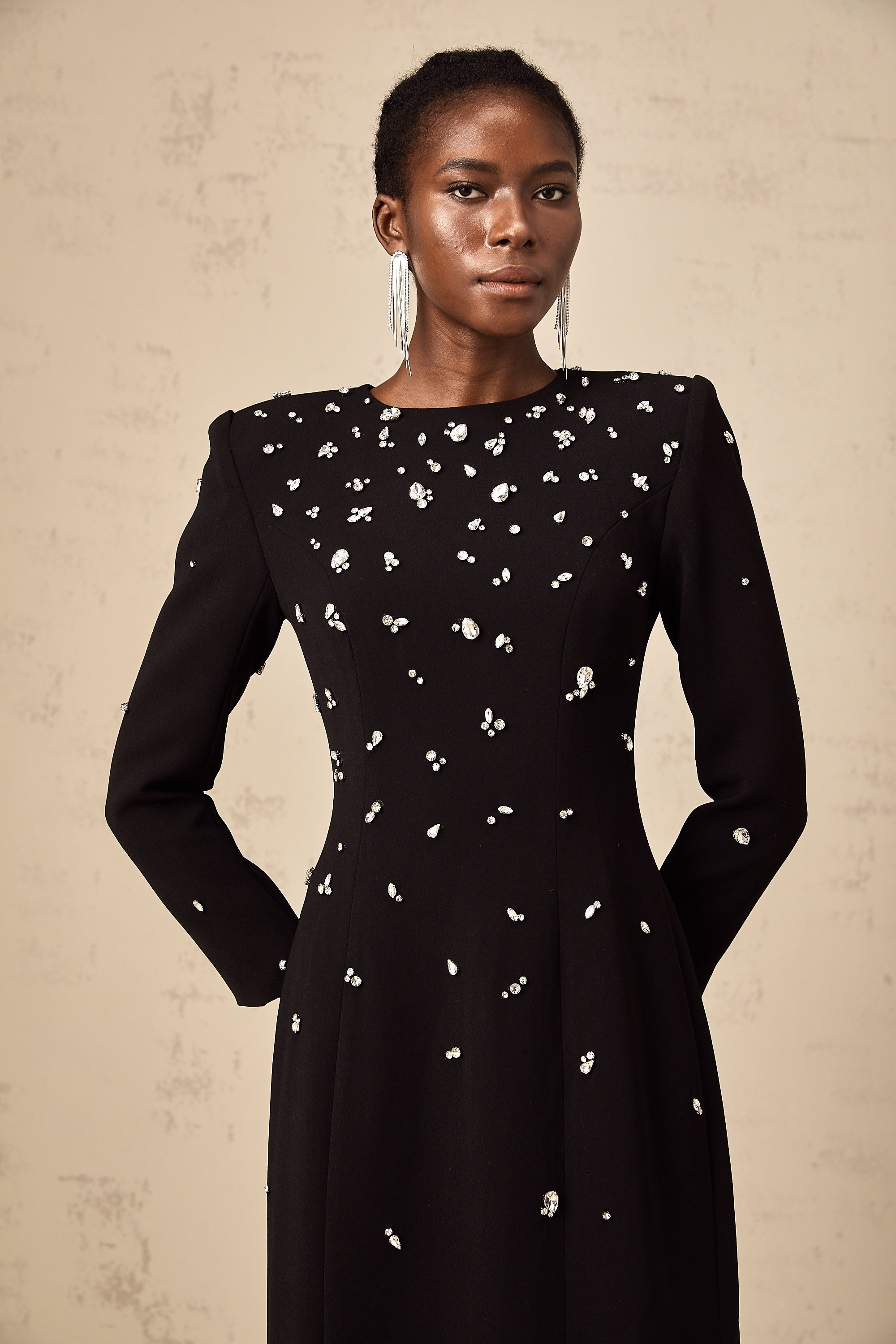 Imelda black crystal-embellished maxi dress (Final Sale-US Only)