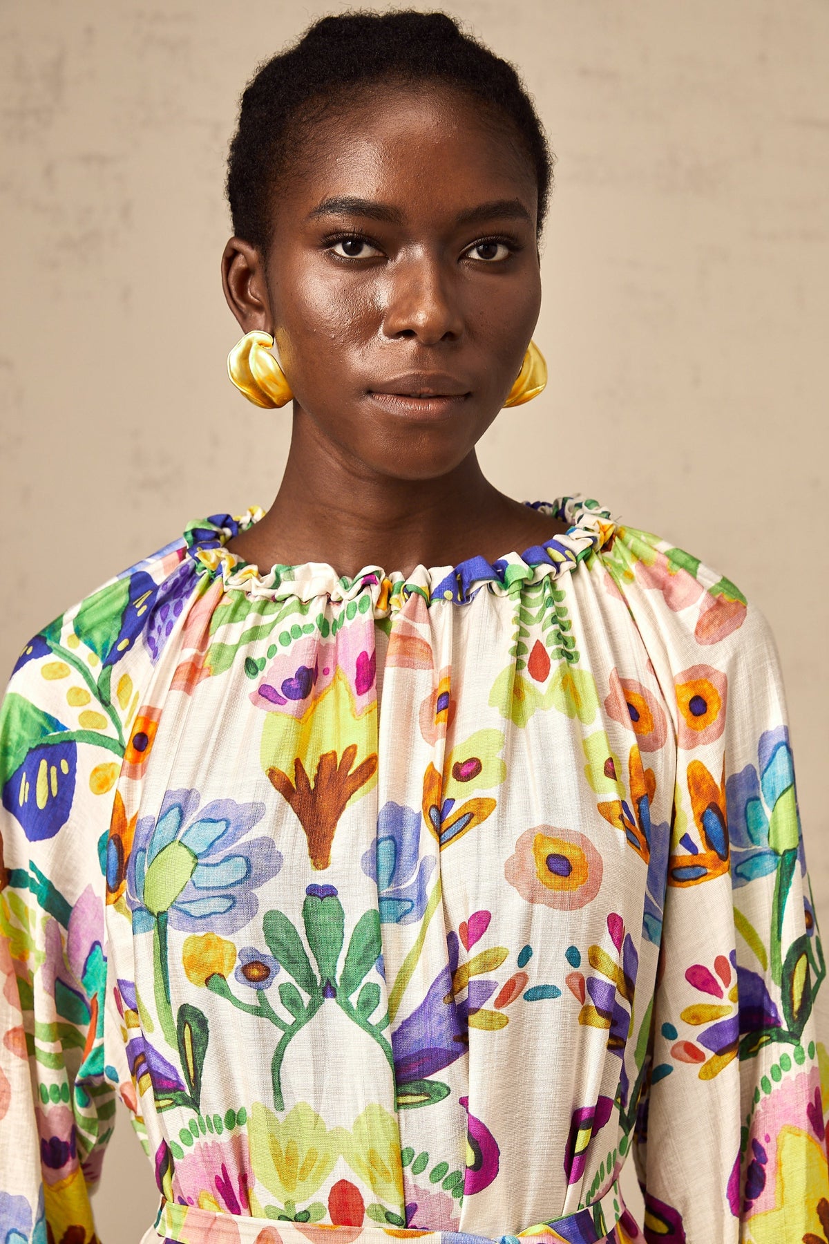 Adalasia paisley-print poplin midi dress