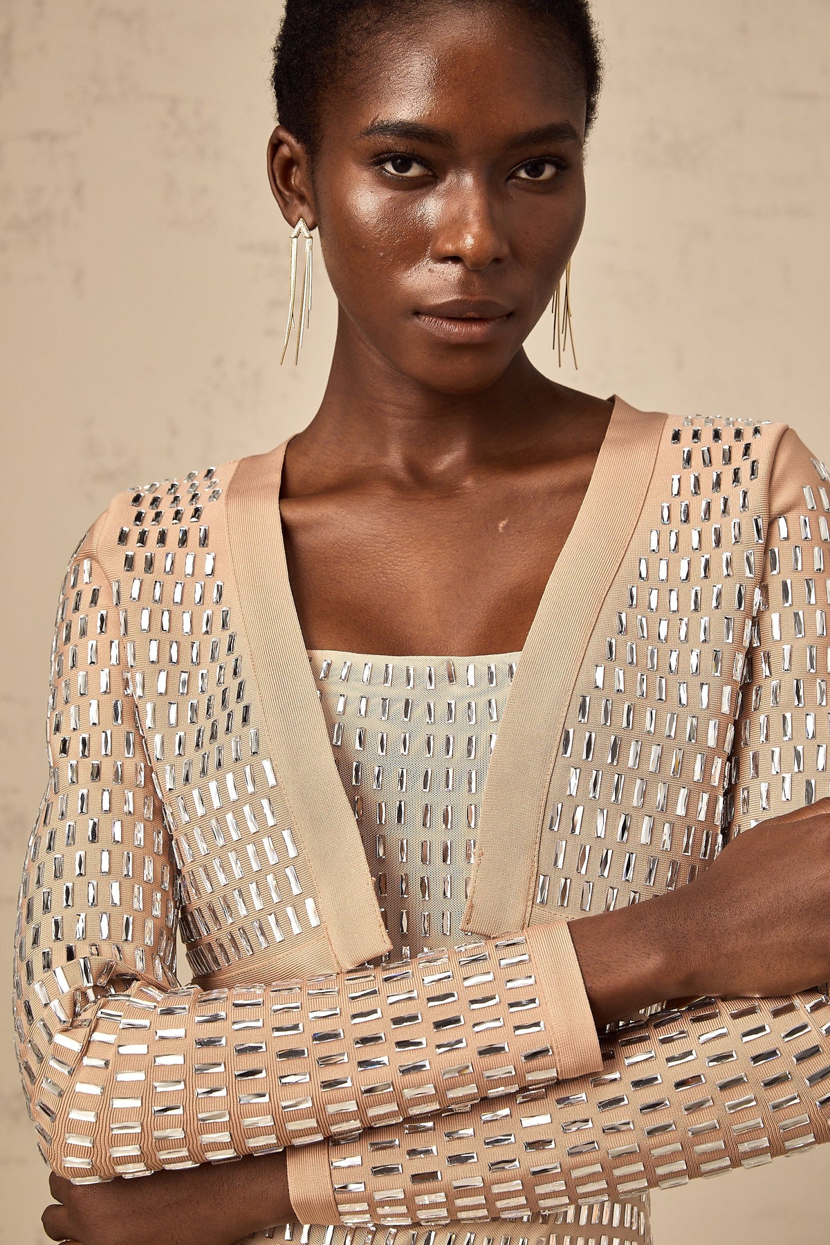 Ubalda stud-embellished cropped jacket
