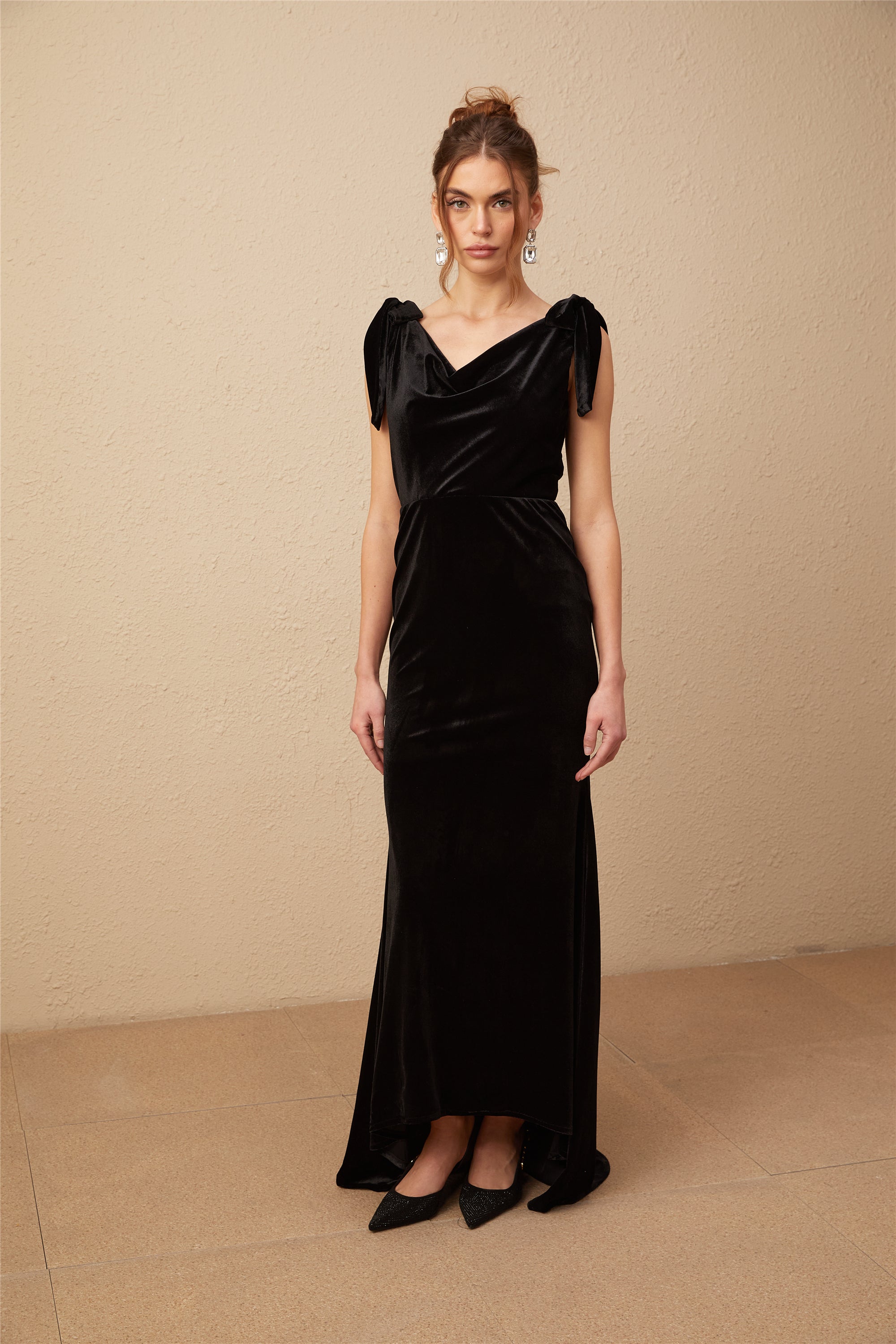 Audrey embellished velvet open-back maxi dress (Final Sale-US Only)
