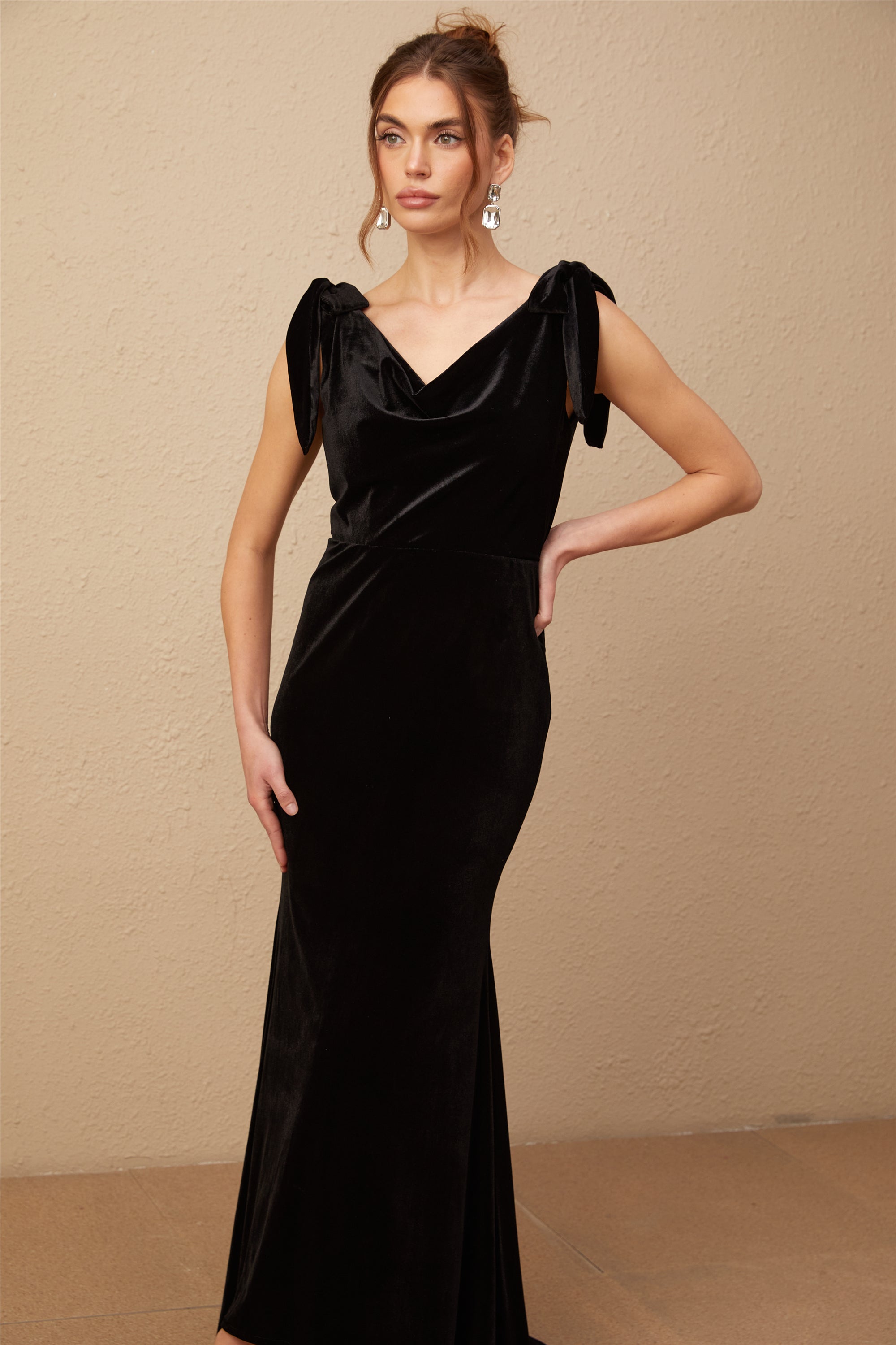 Audrey embellished velvet open-back maxi dress (Final Sale-US Only)