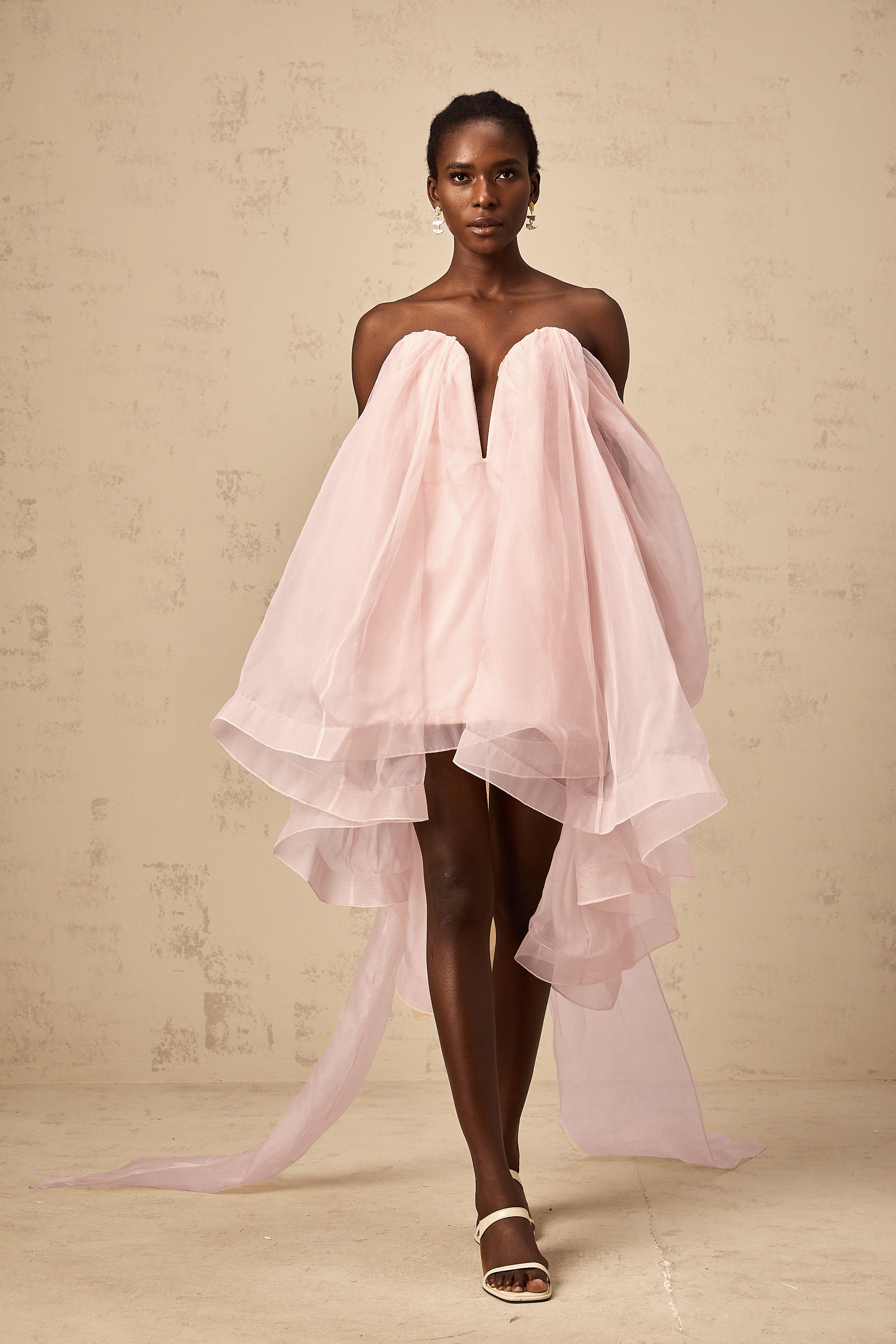 Élodie bow-detail voluminous mini dress (Final Sale-US Only)