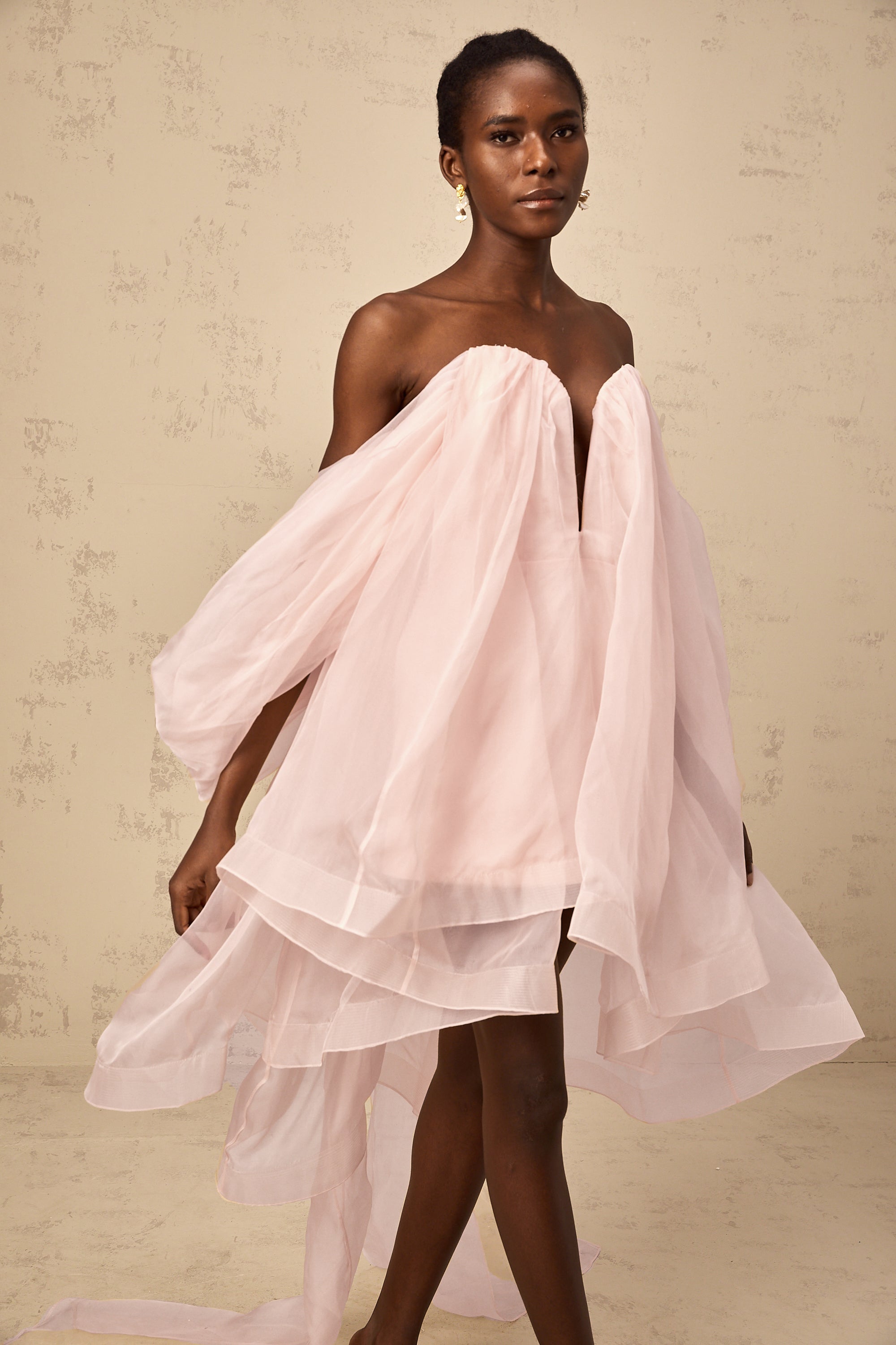 Élodie bow-detail voluminous mini dress (Final Sale-US Only)