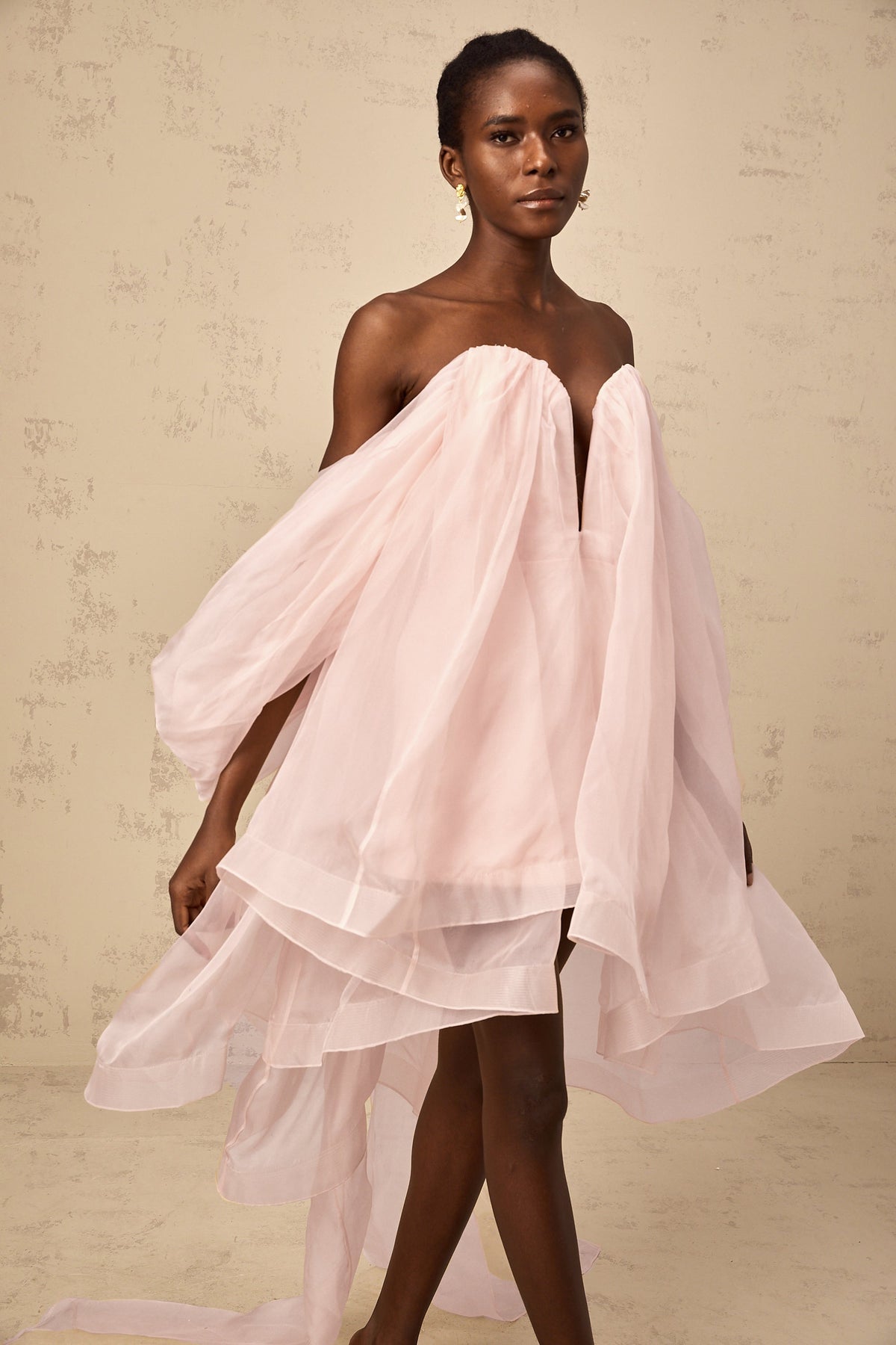 Élodie bow-detail voluminous mini dress (Final Sale-US Only)