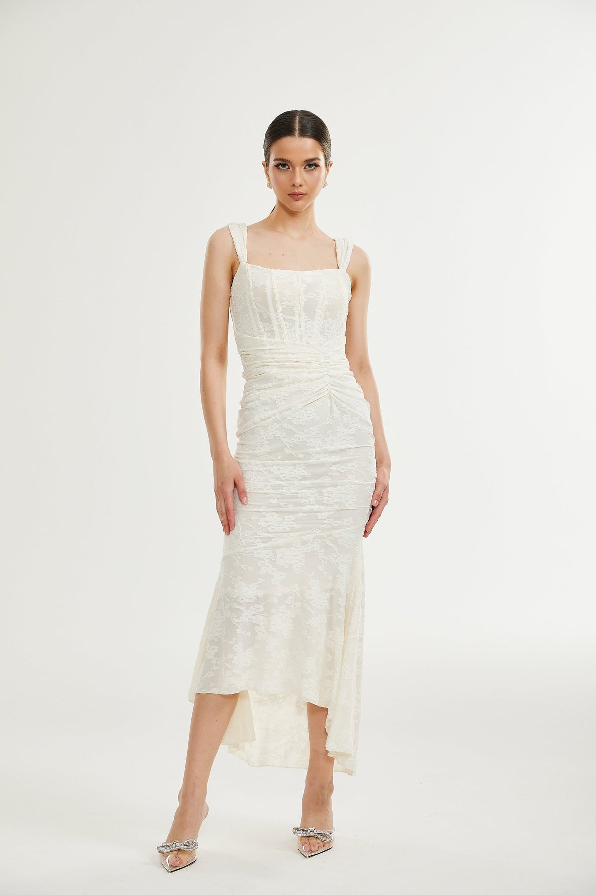 Charlotte floral jacquard maxi dress