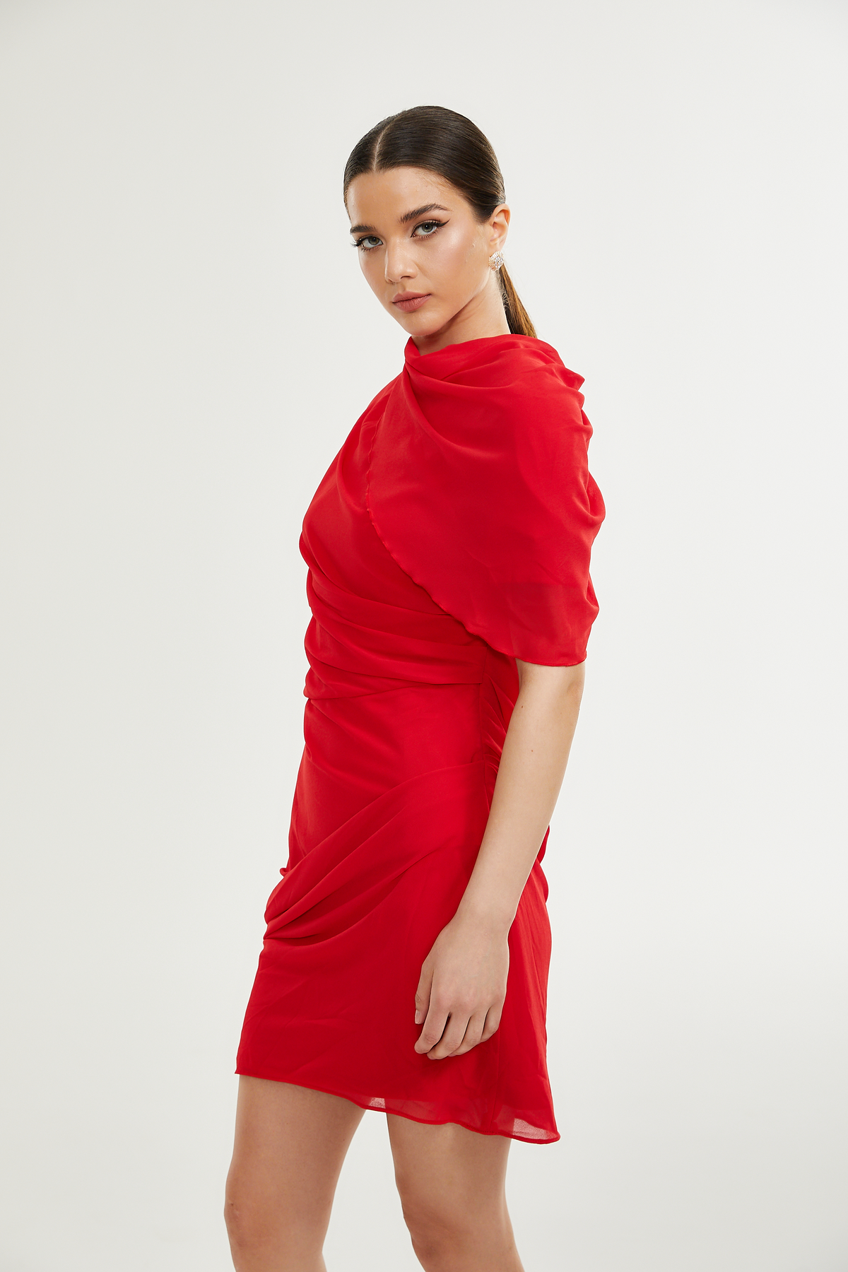 Clara draped mini dress