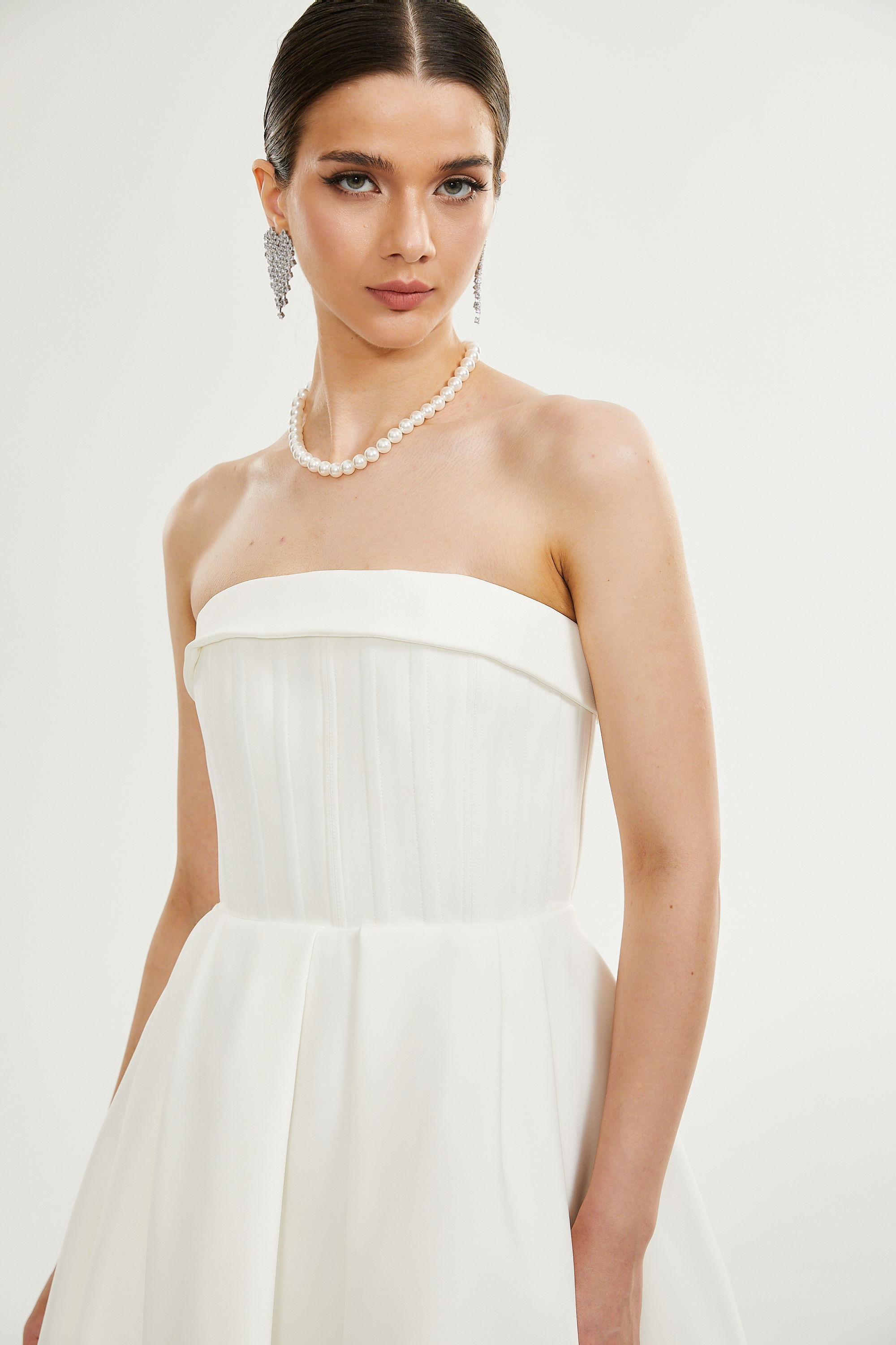Kyra white off-shoulder flared dress (US Only)