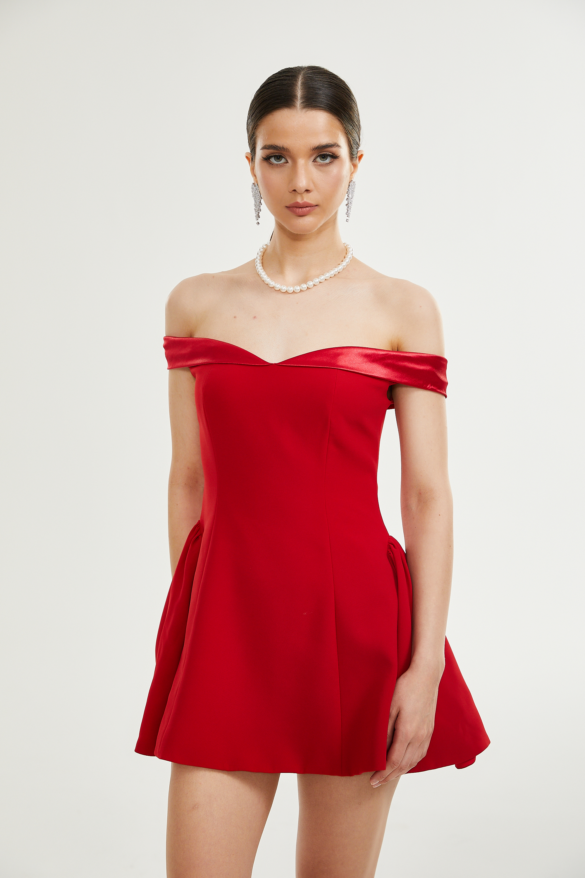 Tana off-shoulder mini dress (US Only)