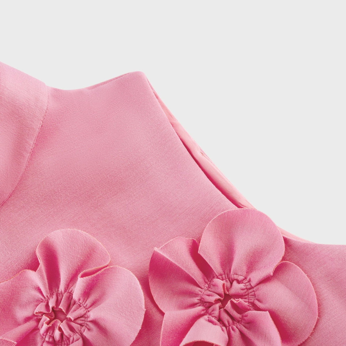 Magali Pink Sleeveless Maxi Dress with Faux Flower & Bow-Tie Embellishment (Final Sale-US Only)
