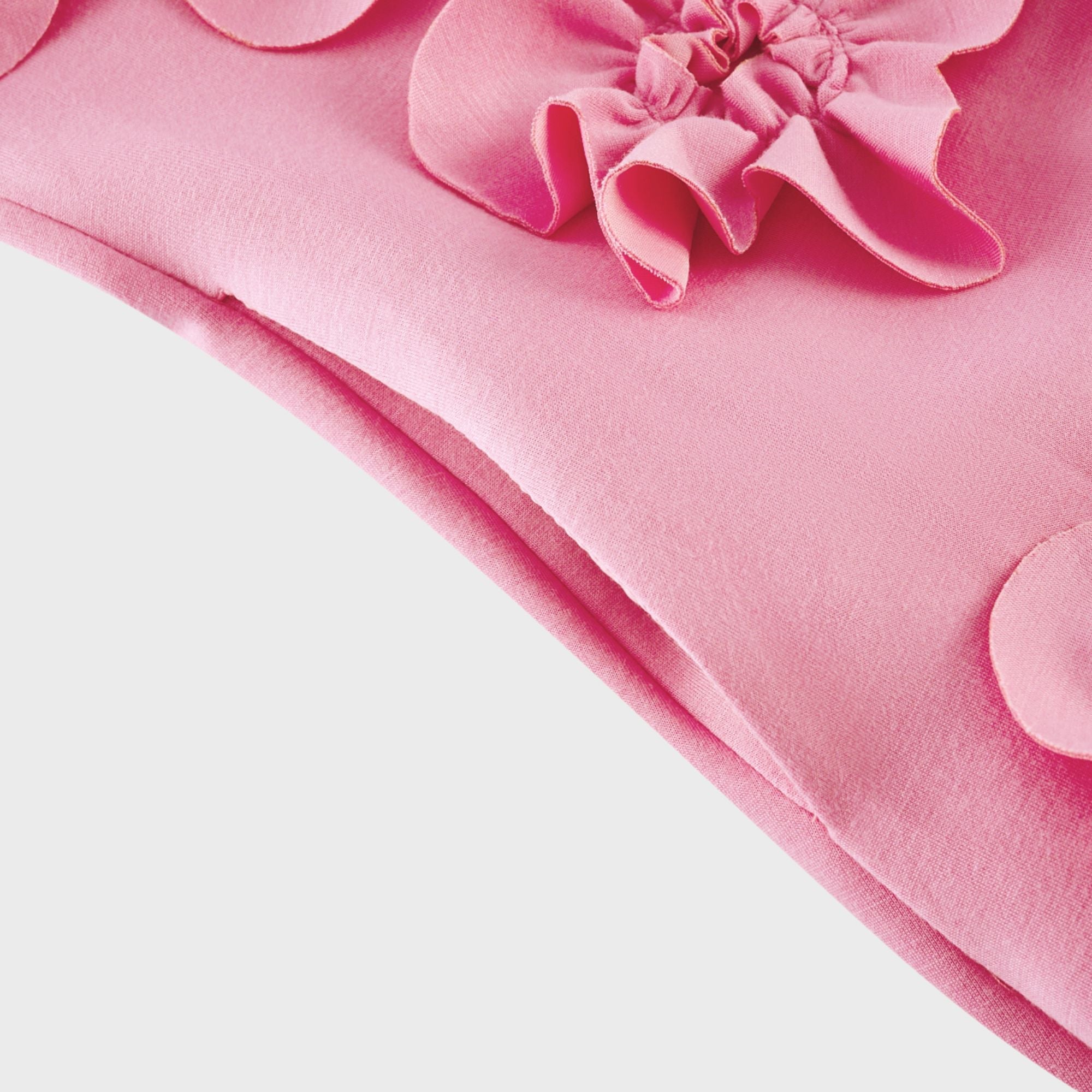 Magali Pink Sleeveless Maxi Dress with Faux Flower & Bow-Tie Embellishment (Final Sale-US Only)