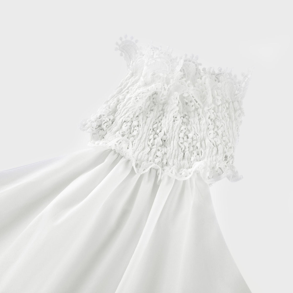 Neri white guipure-lace midi dress
