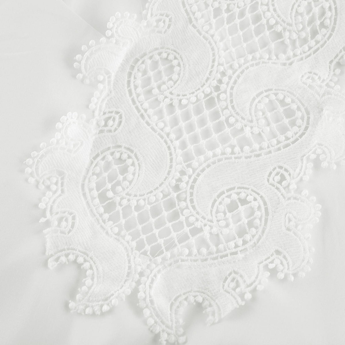 Neri white guipure-lace midi dress
