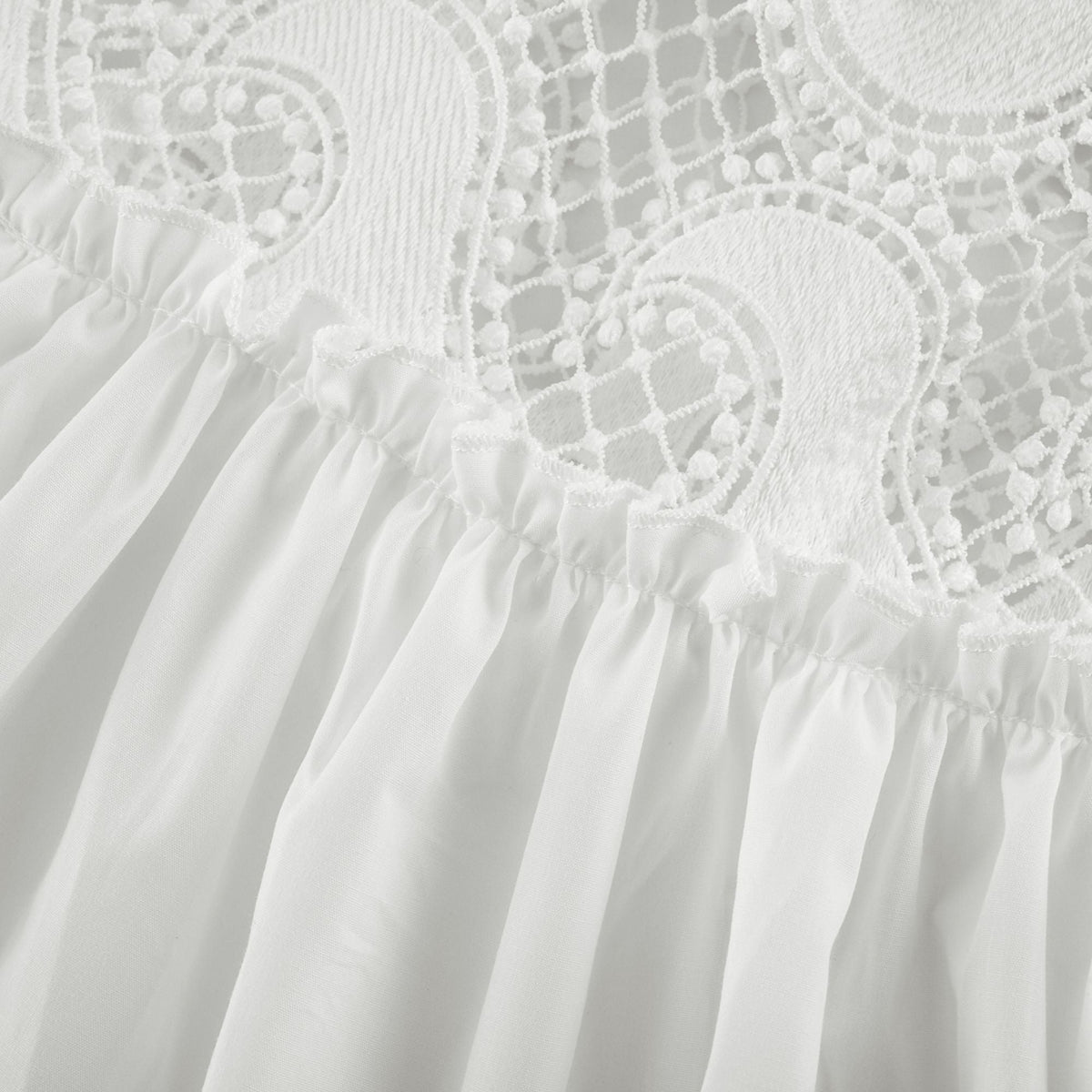Neri white guipure-lace midi dress