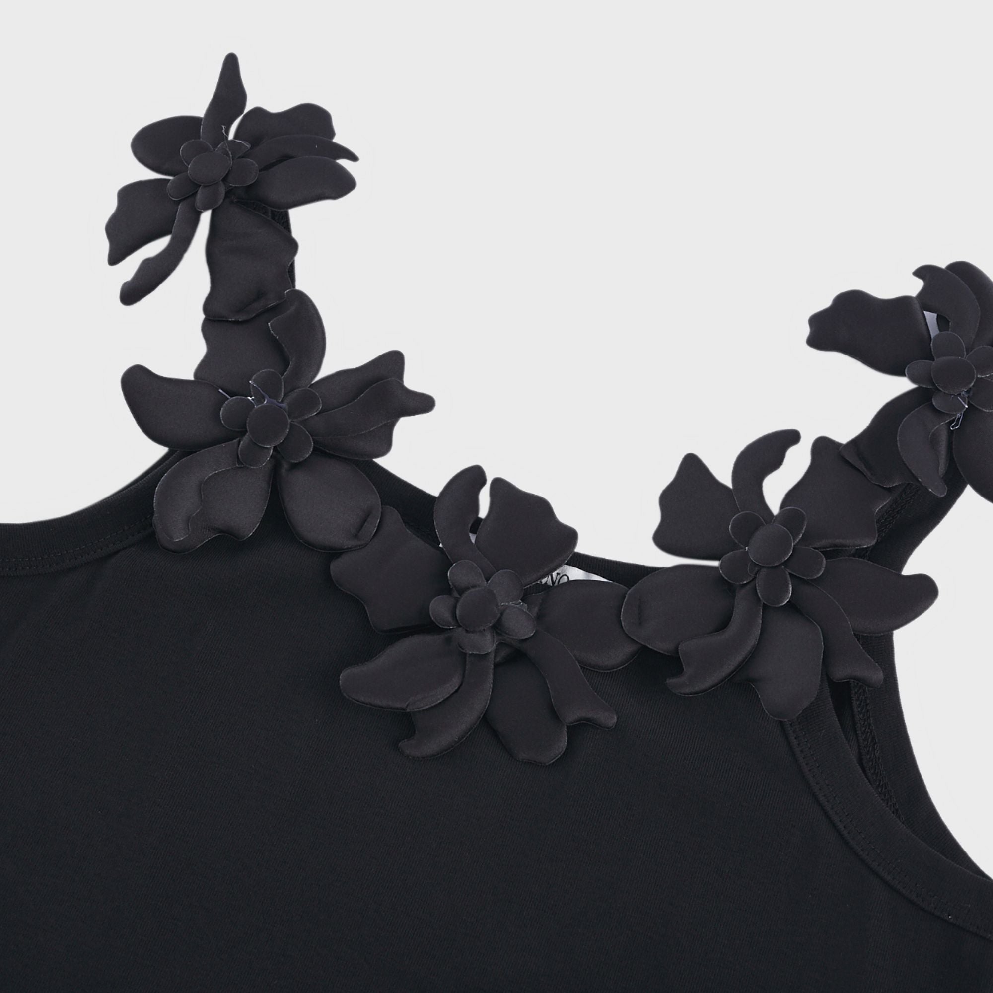 Nalini black faux-flower top (US Only)
