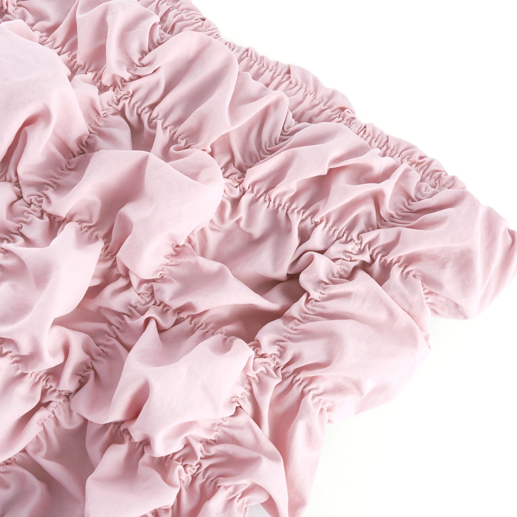 Aurore puffed pleated midi dress - Pink