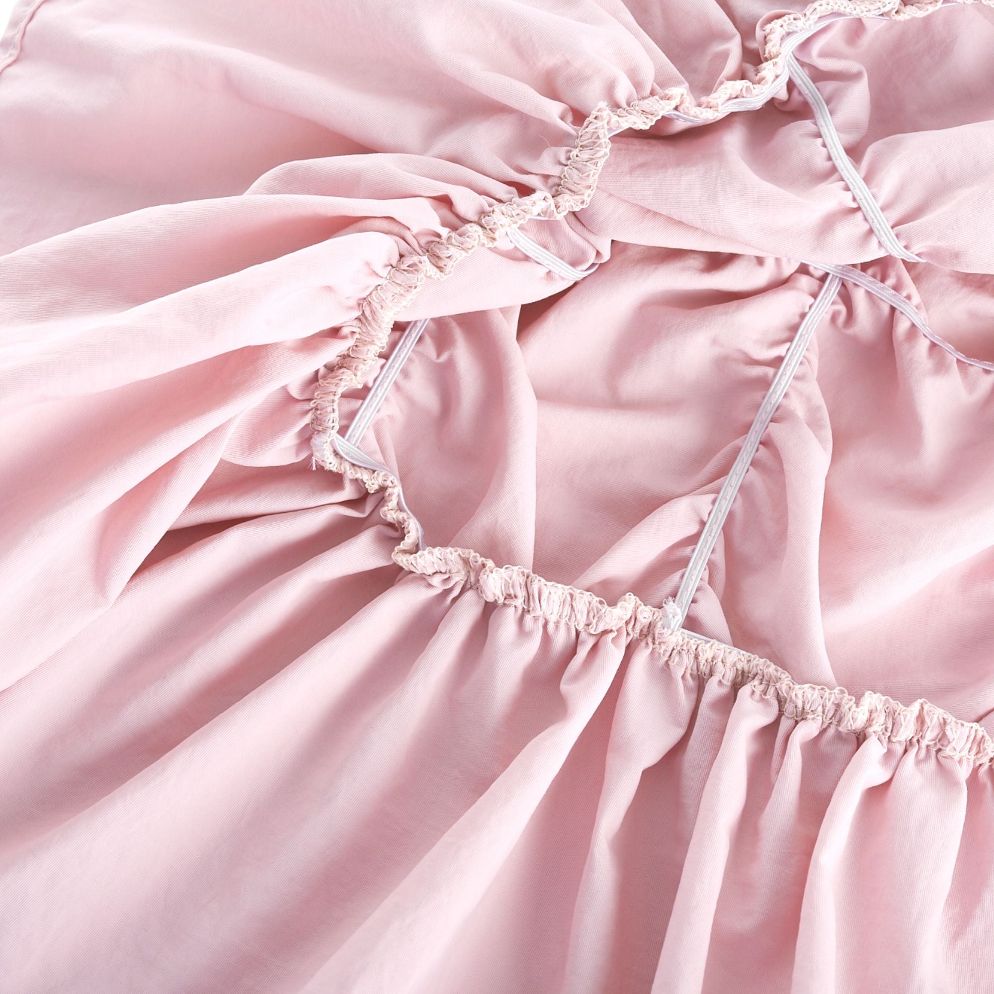 Aurore puffed pleated midi dress - Pink