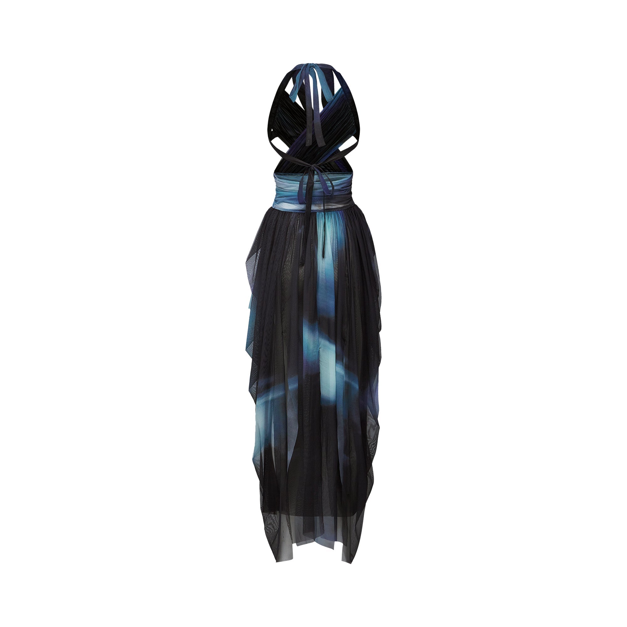 Céleste ombre-print pleated midi dress (US Only)