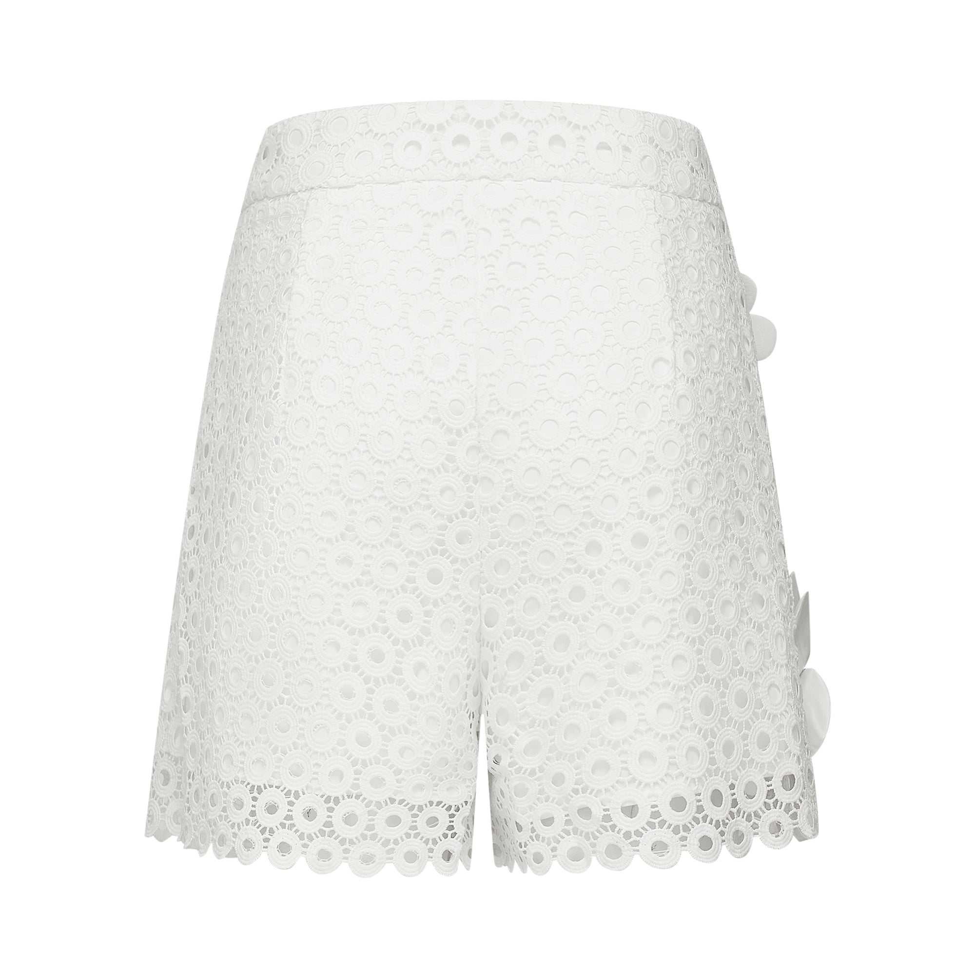 Calla faux-flower cut-out blouse & shorts matching set (Final Sale-US Only)