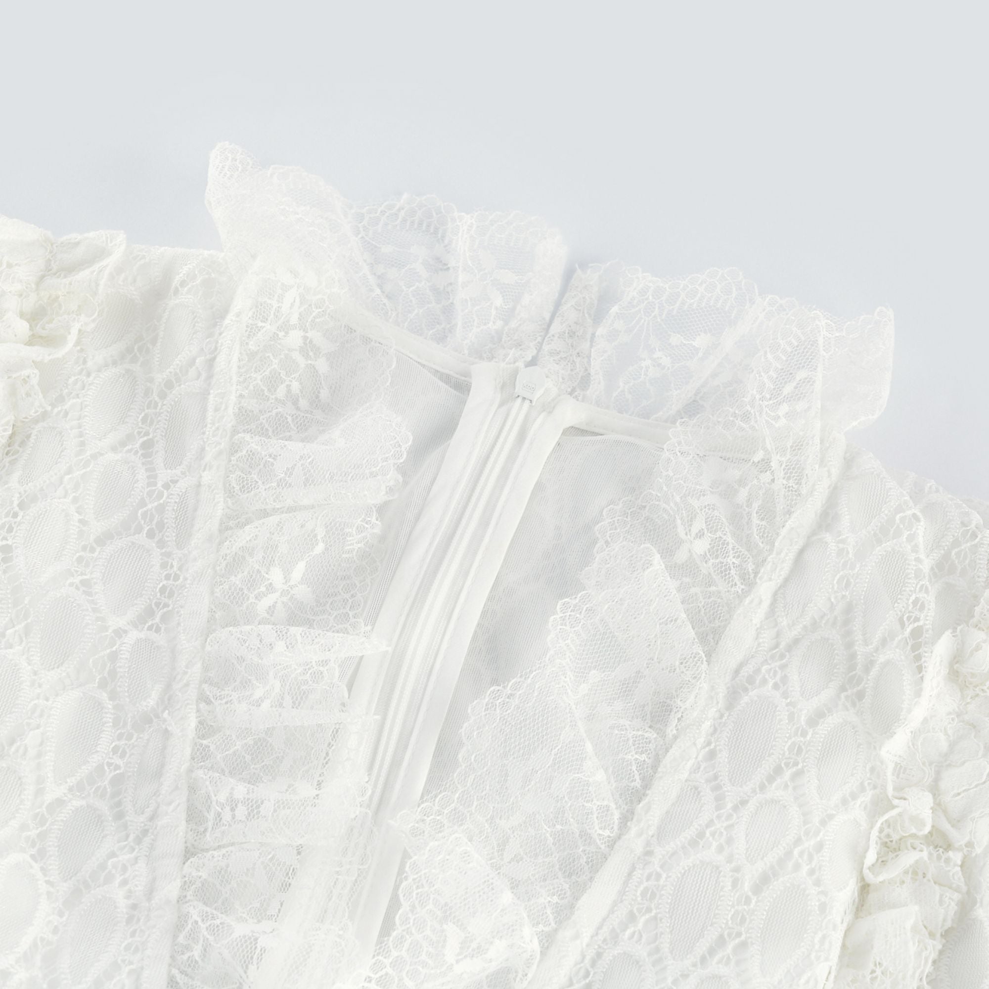 Aimée layered cut-out lace embroidered midi dress