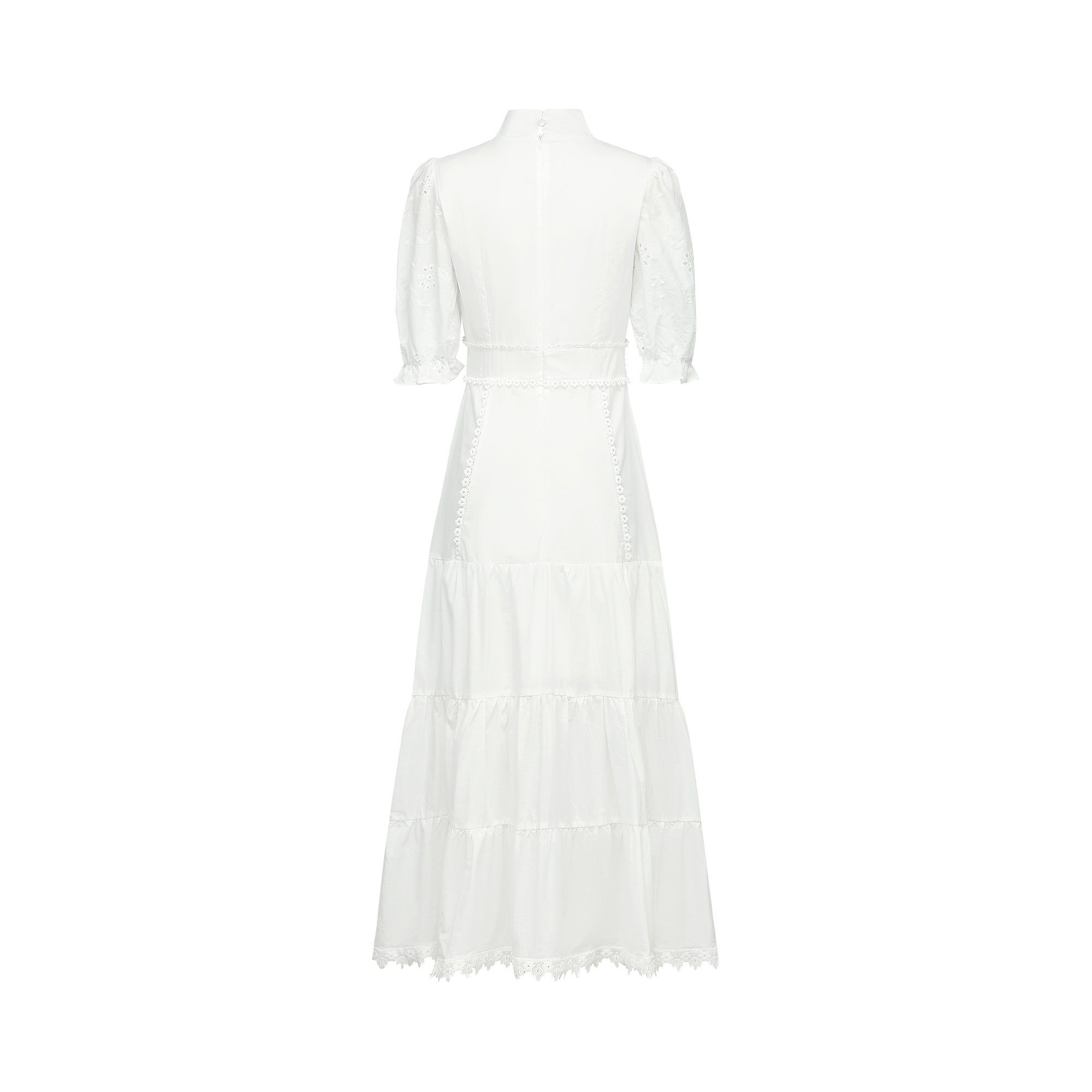 Coline lace floral-embroidered midi dress