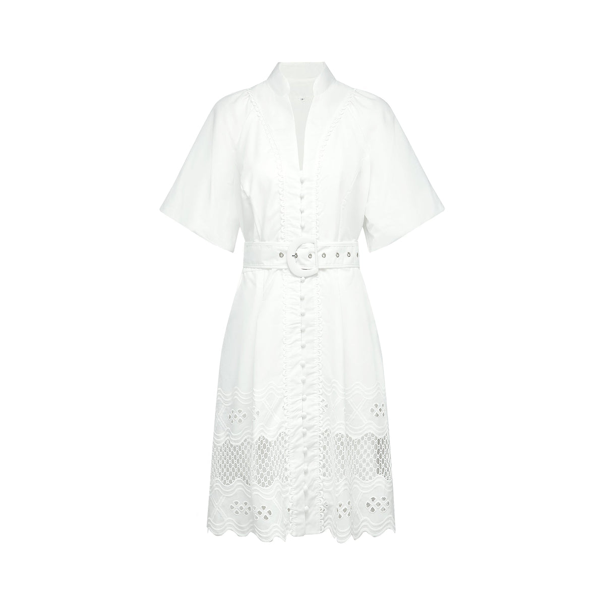 Raphaëlle cut-out lace-trim mini dress