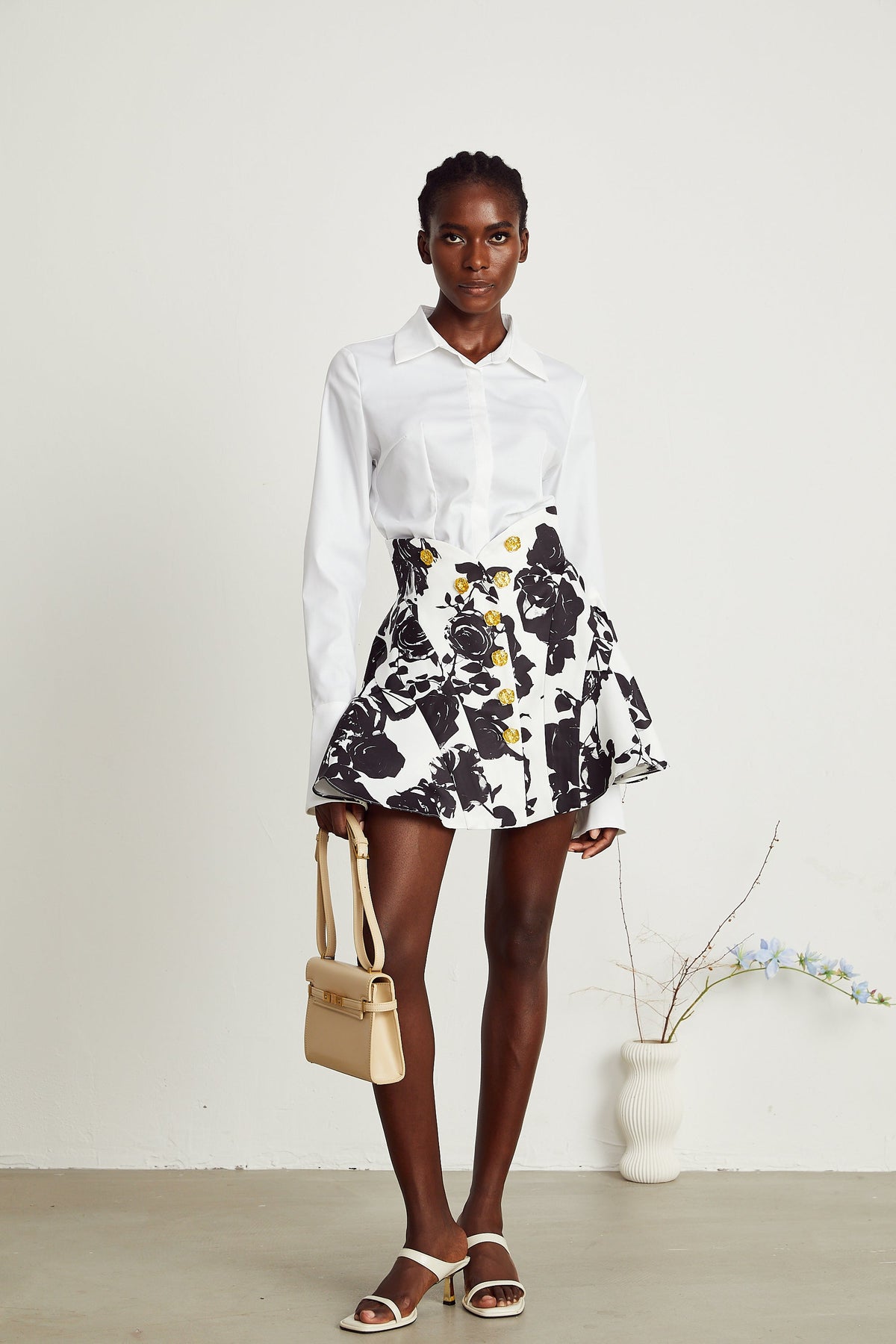 Léonor floral-print shirt & skirt matching set (Final Sale-US Only)