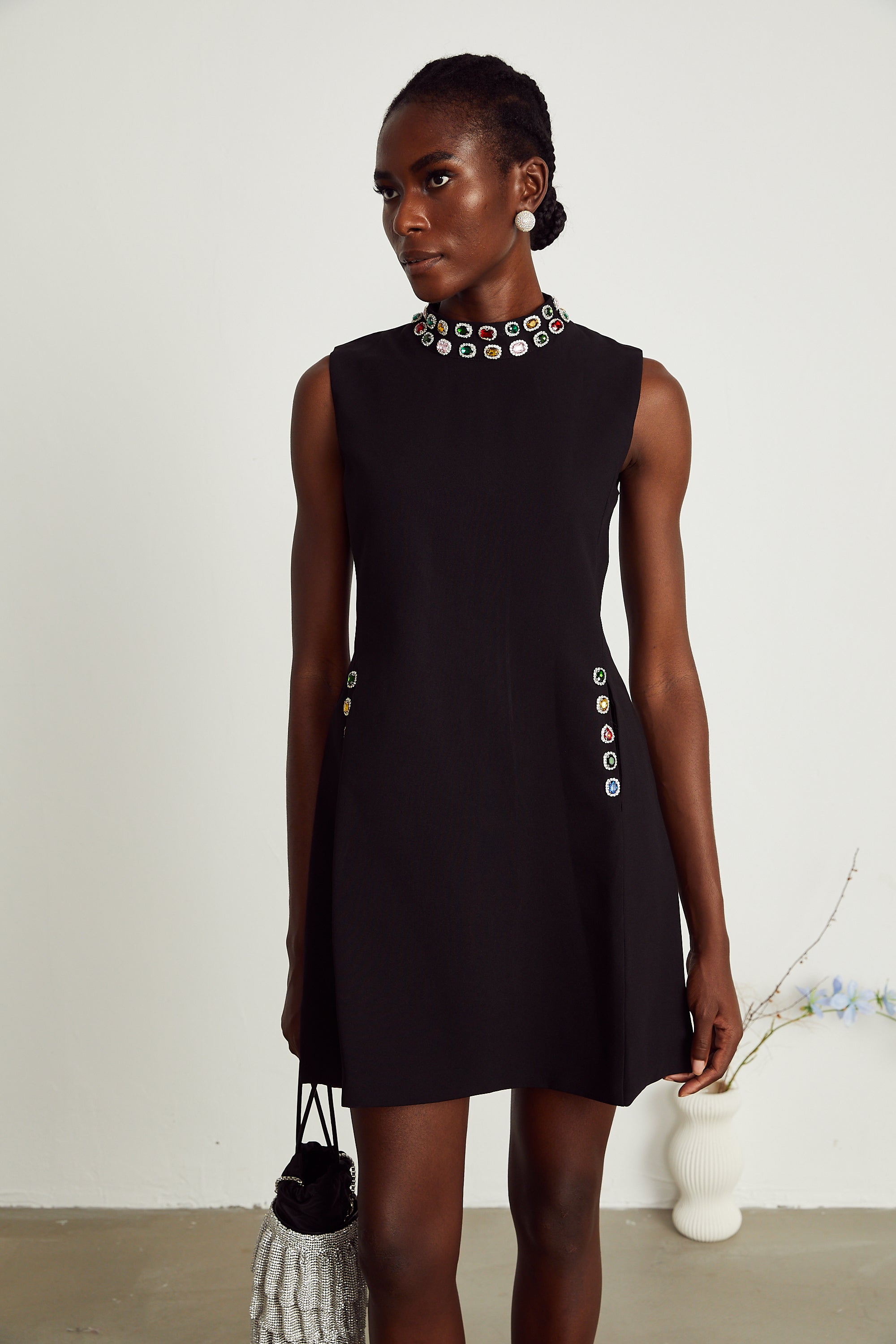 Xanthe crystal-embellished sleeveless mini dress (Final Sale-US Only)