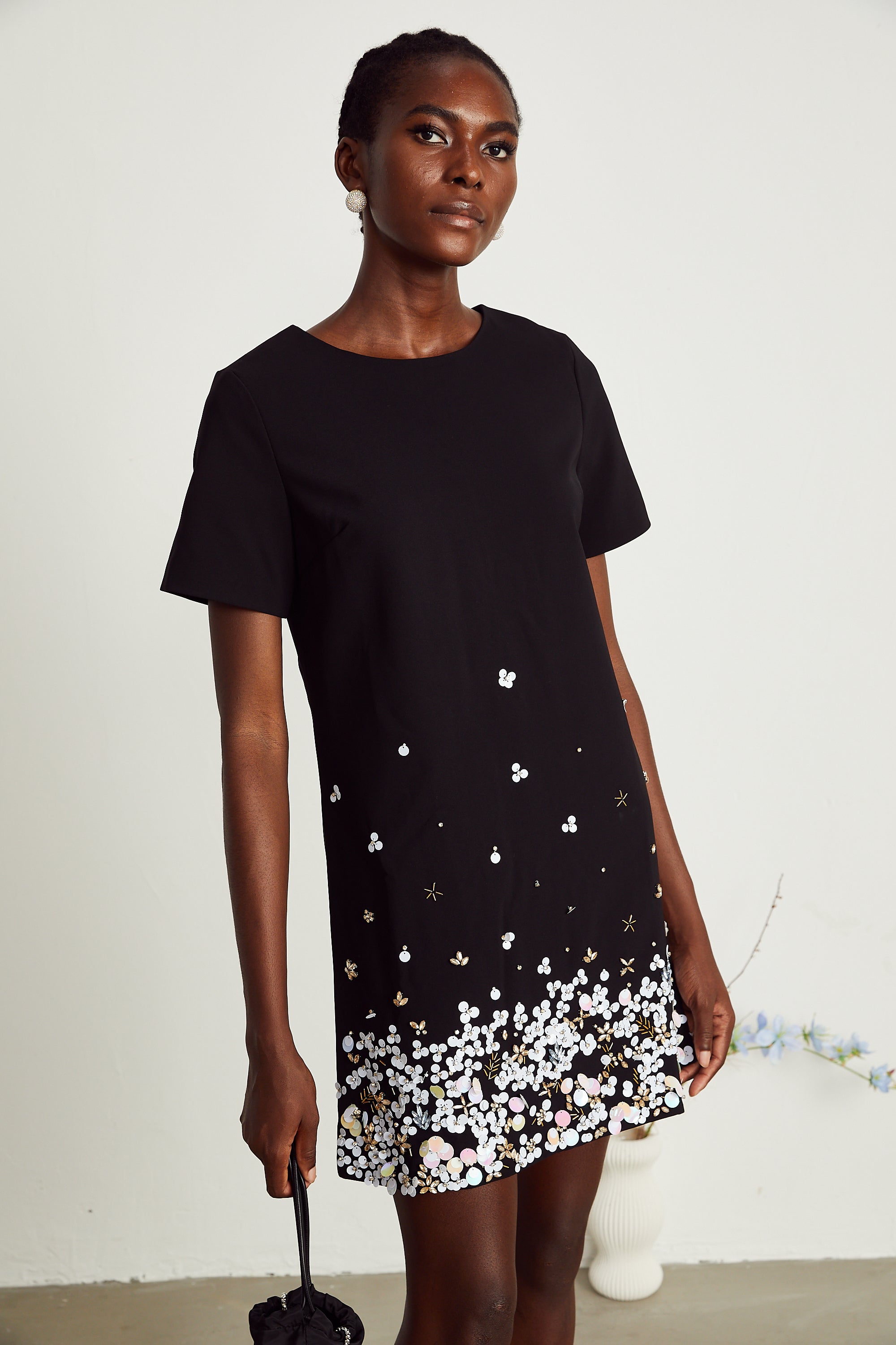 Rachel crystal-embellished mini dress