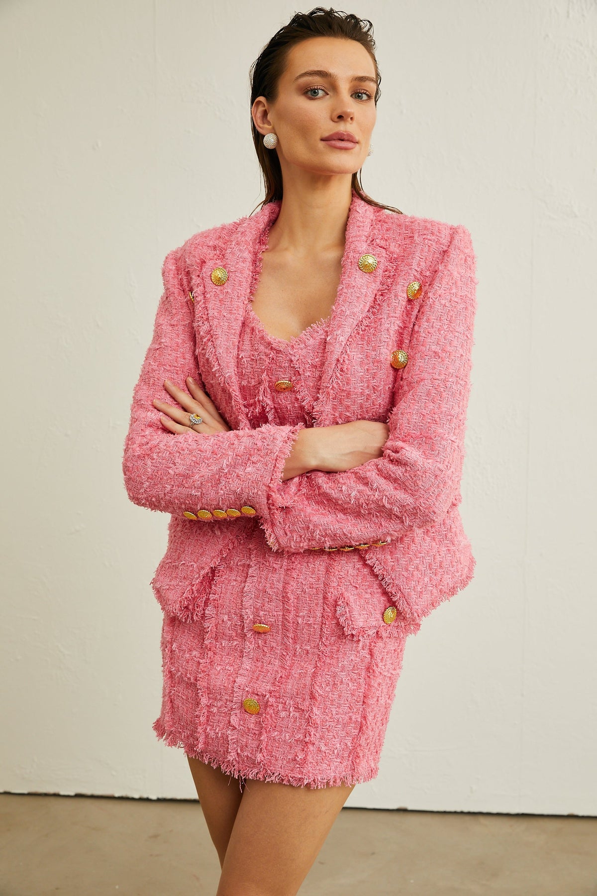 Morgane embossed-buttons tweed jacket (Final Sale-US Only)