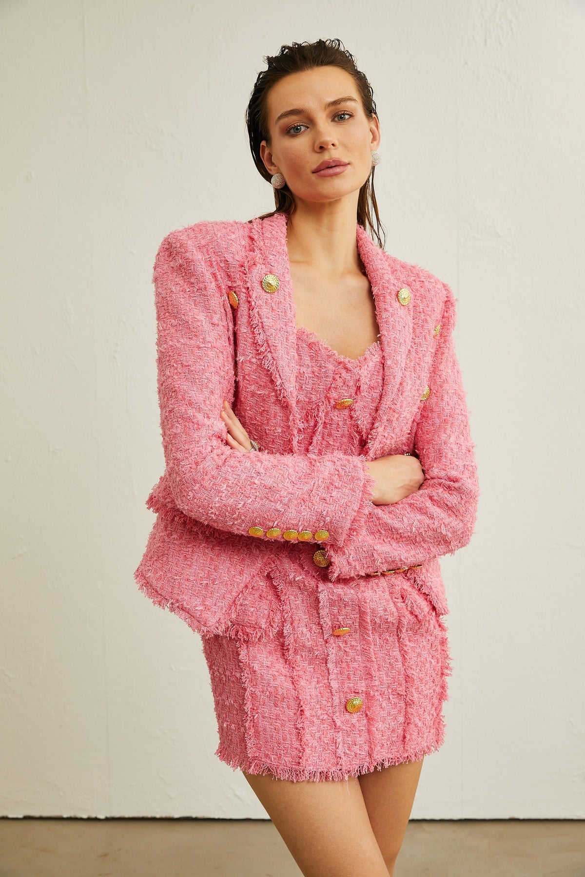 Morgane embossed-buttons tweed jacket (Final Sale-US Only)