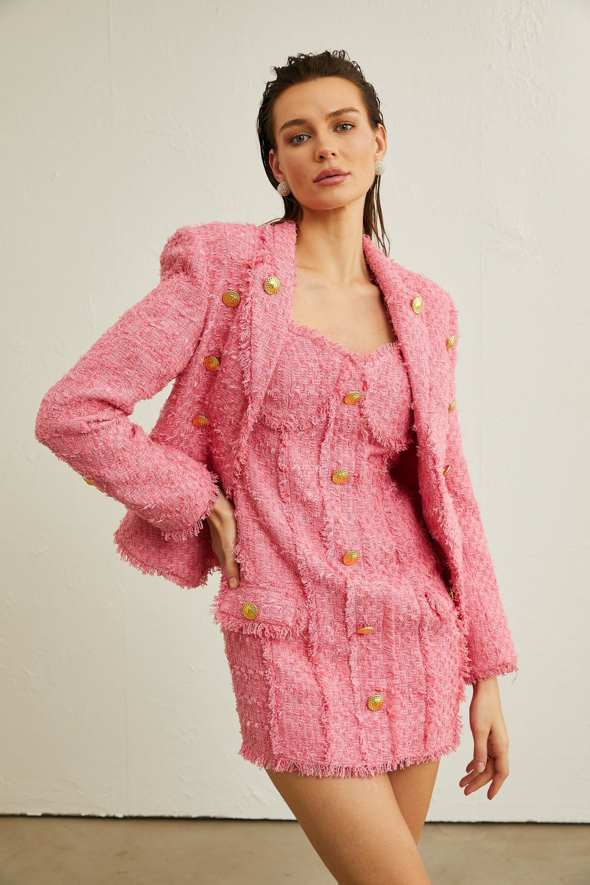 Morgane embossed-buttons tweed jacket (Final Sale-US Only)