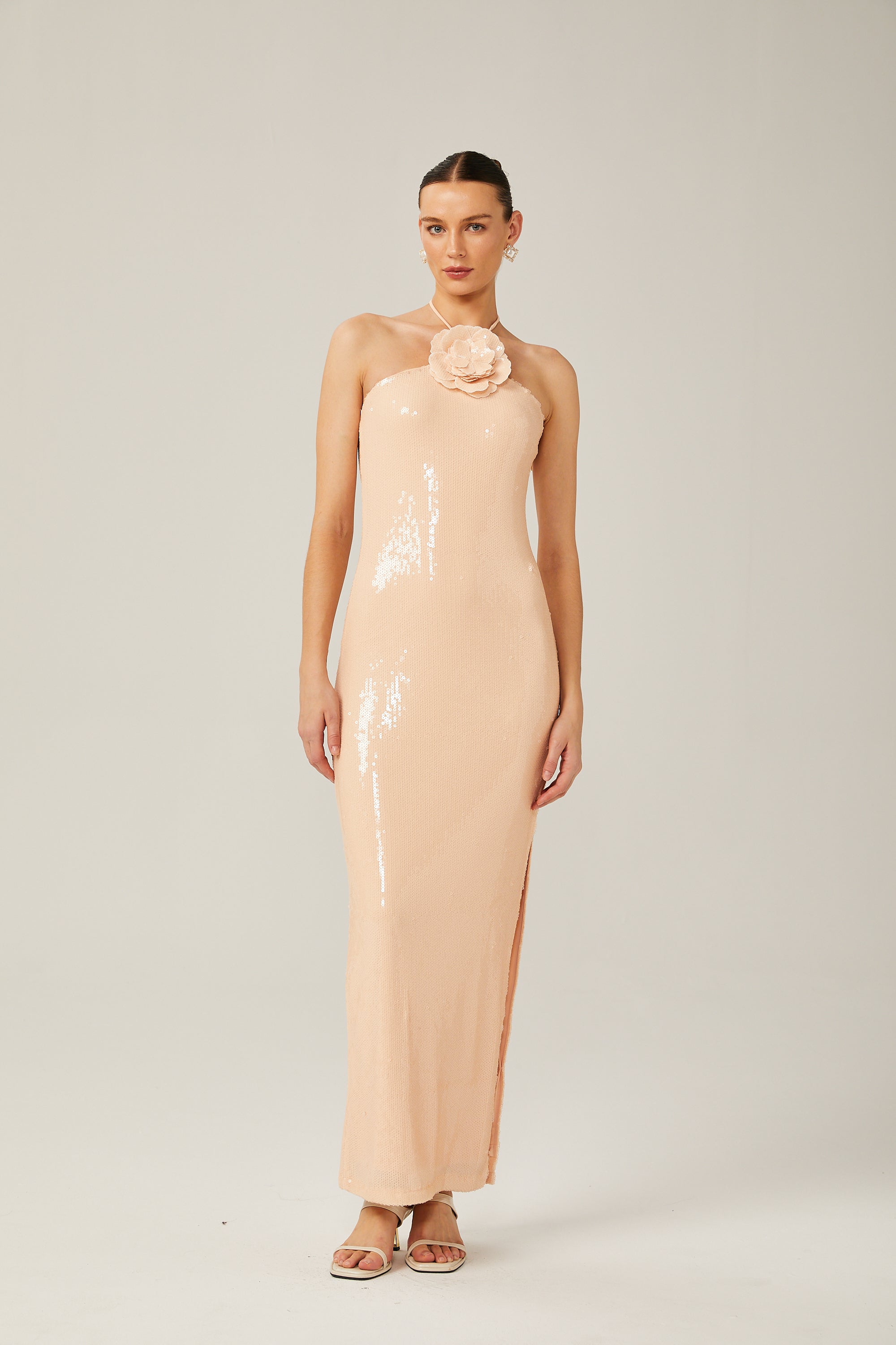 Yvette halterneck sequined maxi dress (Final Sale-US Only)
