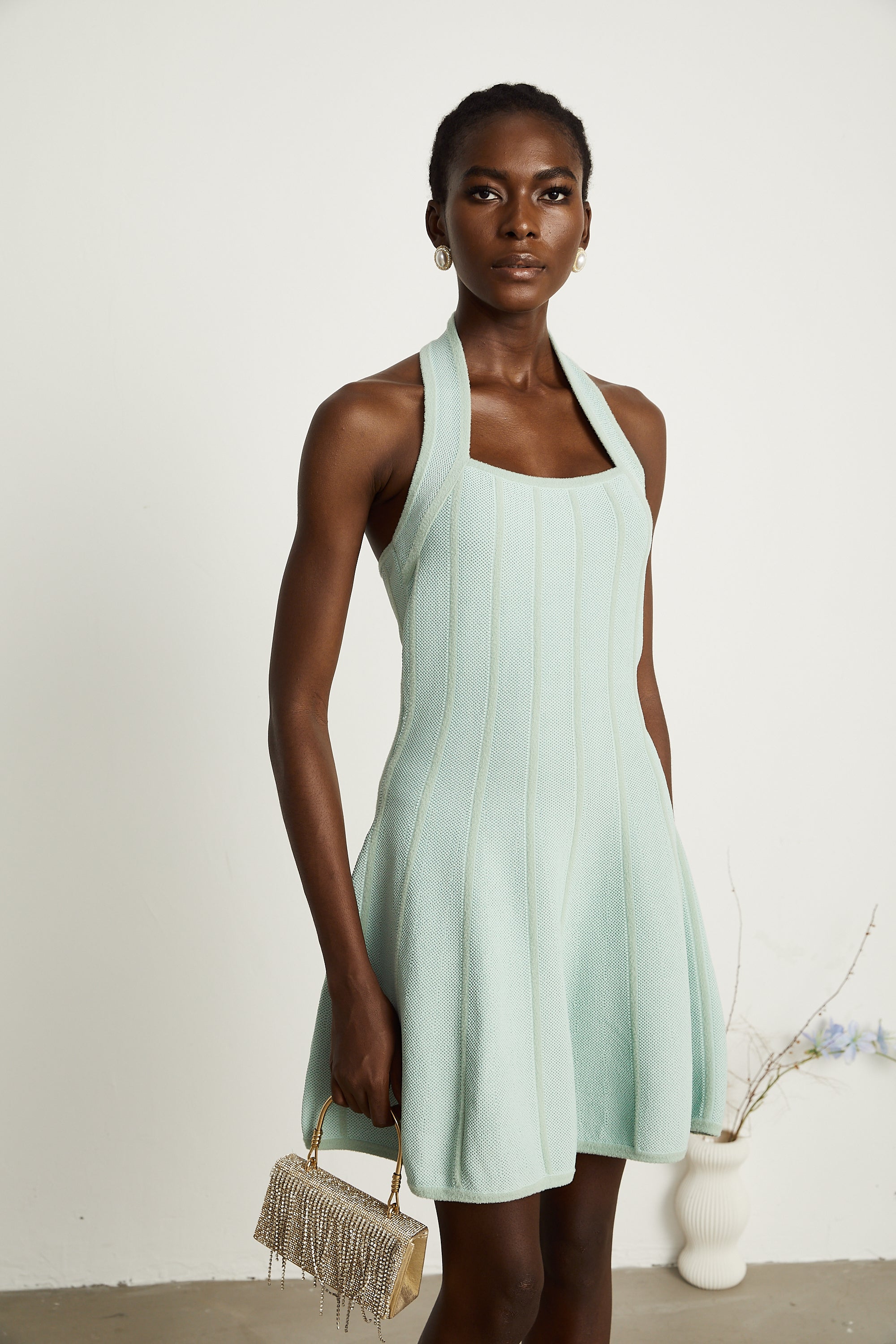 Marla knitted flared mini dress (Final Sale-US Only)