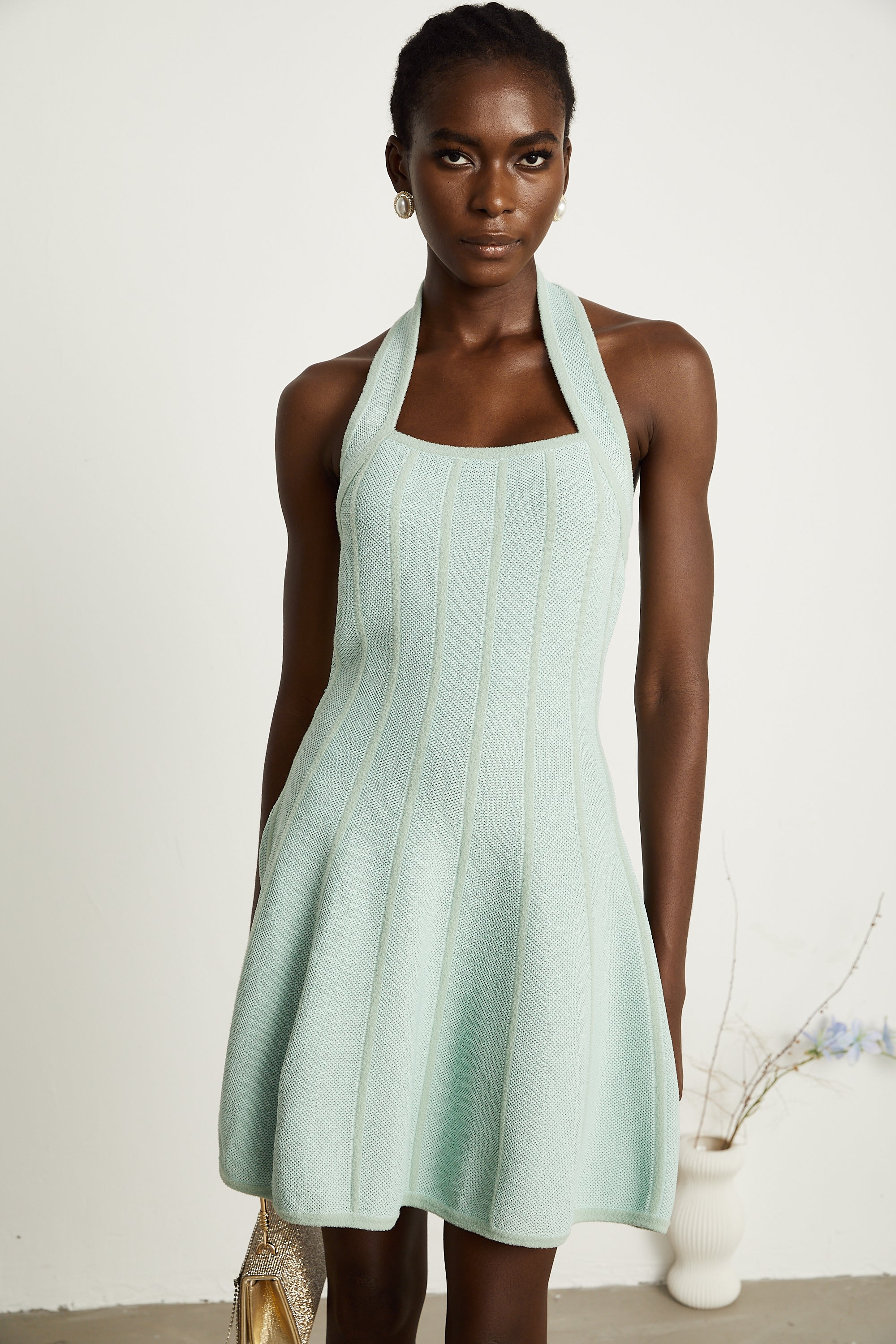 Marla knitted flared mini dress (Final Sale-US Only)