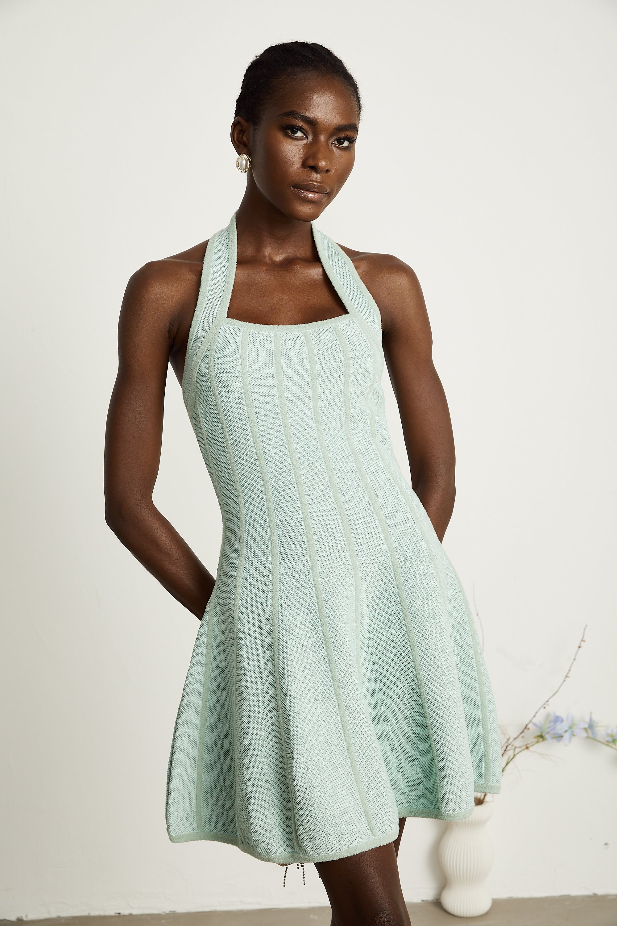 Marla knitted flared mini dress (Final Sale-US Only)