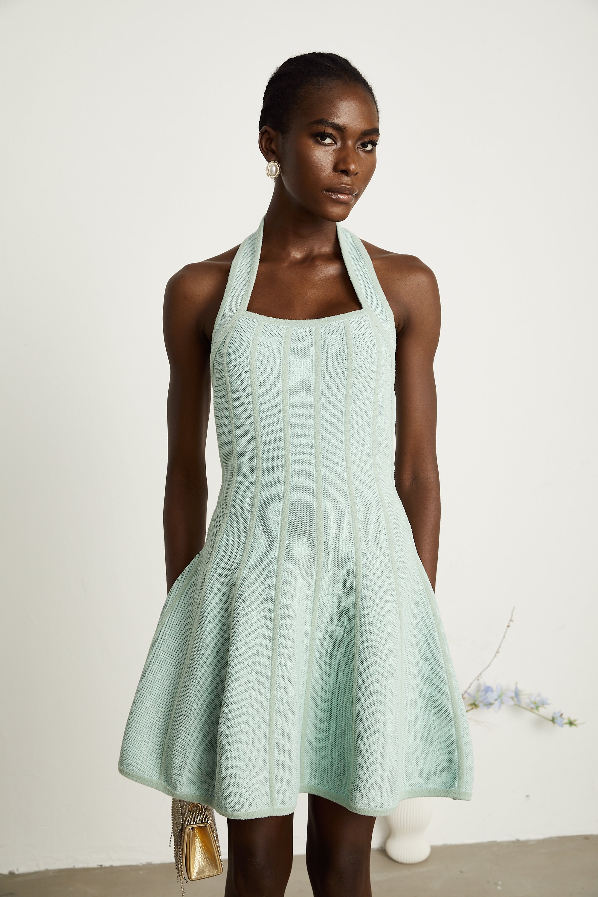 Marla knitted flared mini dress (Final Sale-US Only)