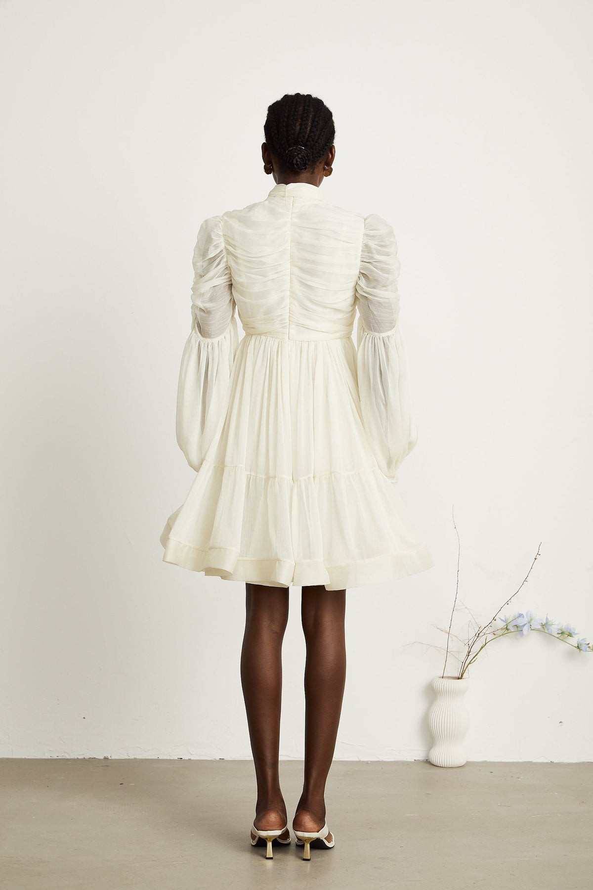 Thibaulte tuck-detail pleated tulle mini dress (Final Sale-US Only)