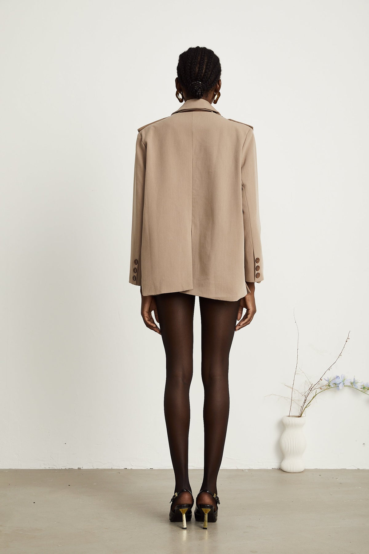 Juliette detachable-panel single-breasted blazer