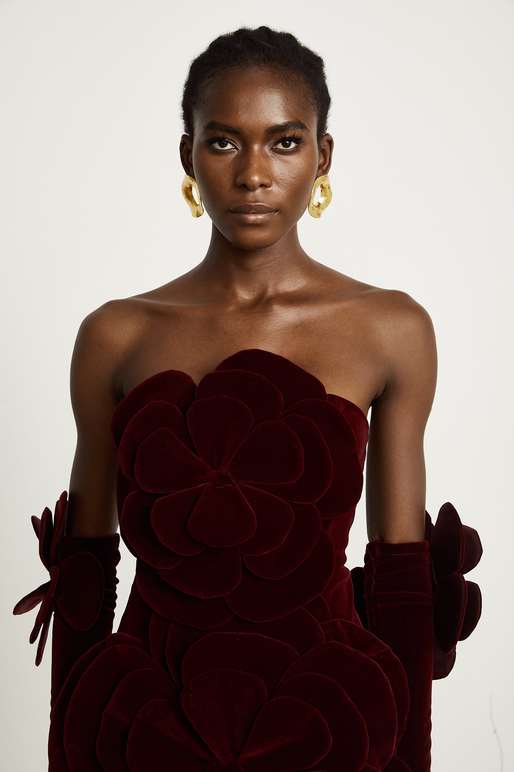Azura Red Floral Appliqué Mini Dress (Final Sale-US Only)