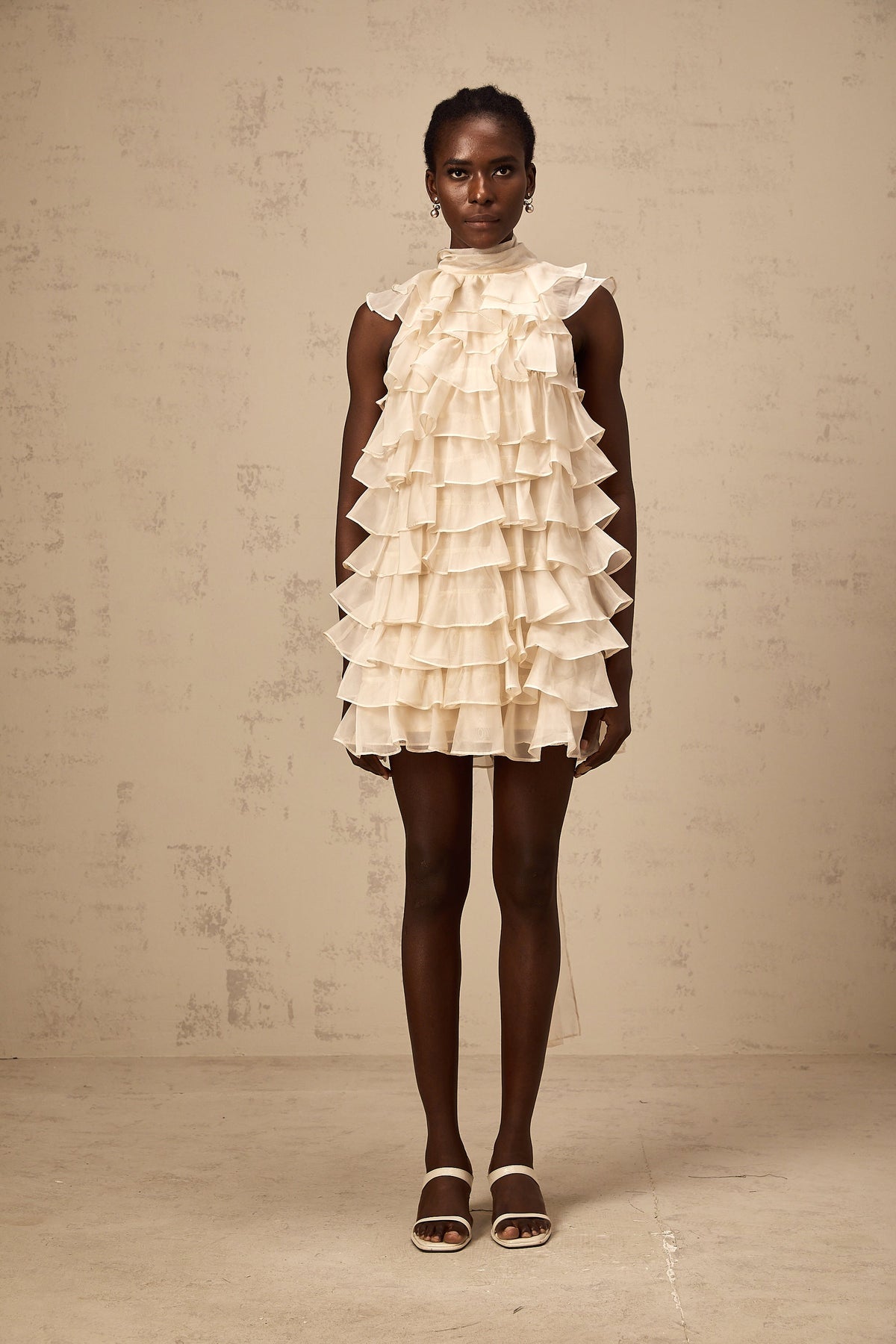 Jessica tiered flounce sleeveless mini dress (Final Sale)