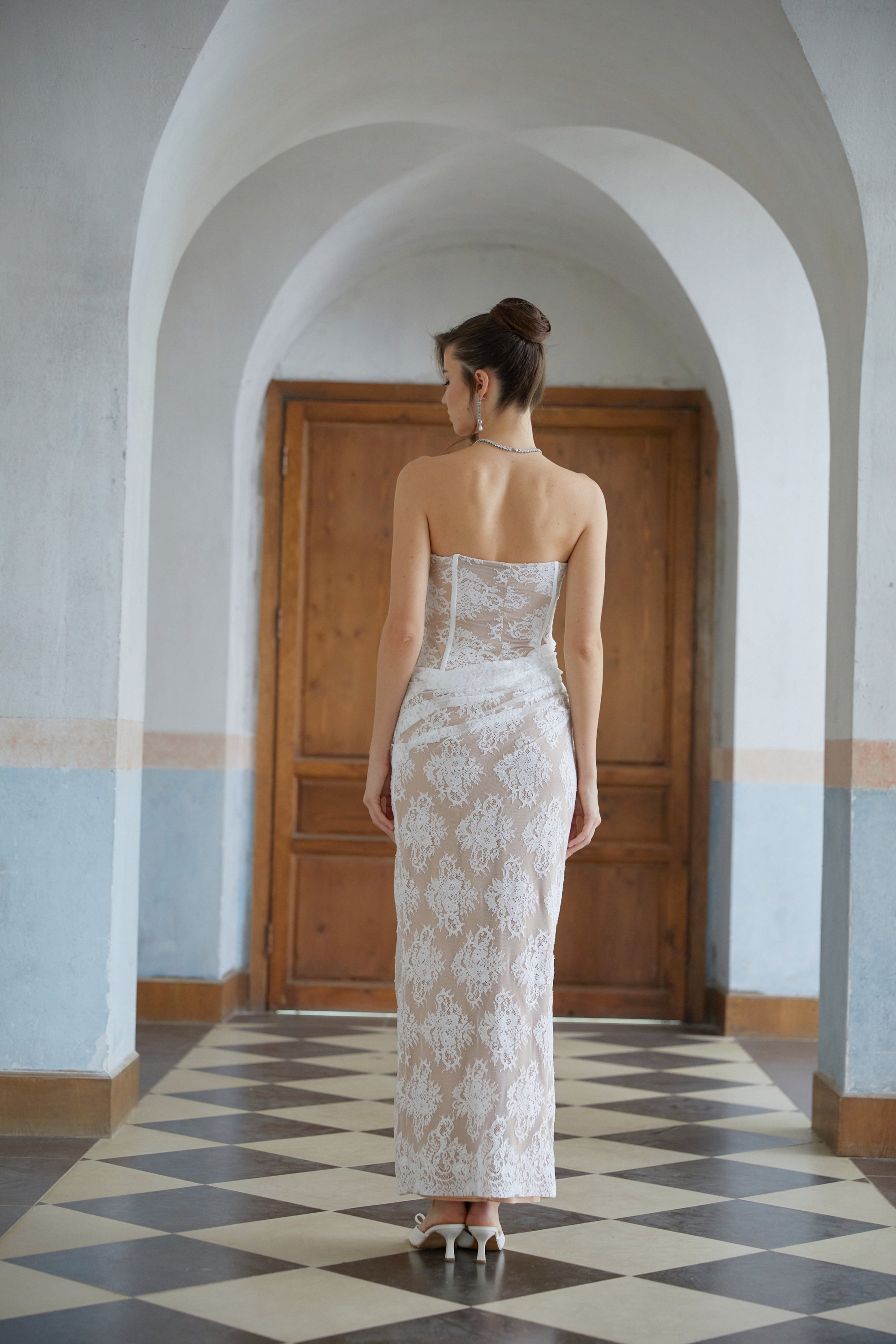 Tyra White Floral Lace Corset Maxi Dress (Final Sale)