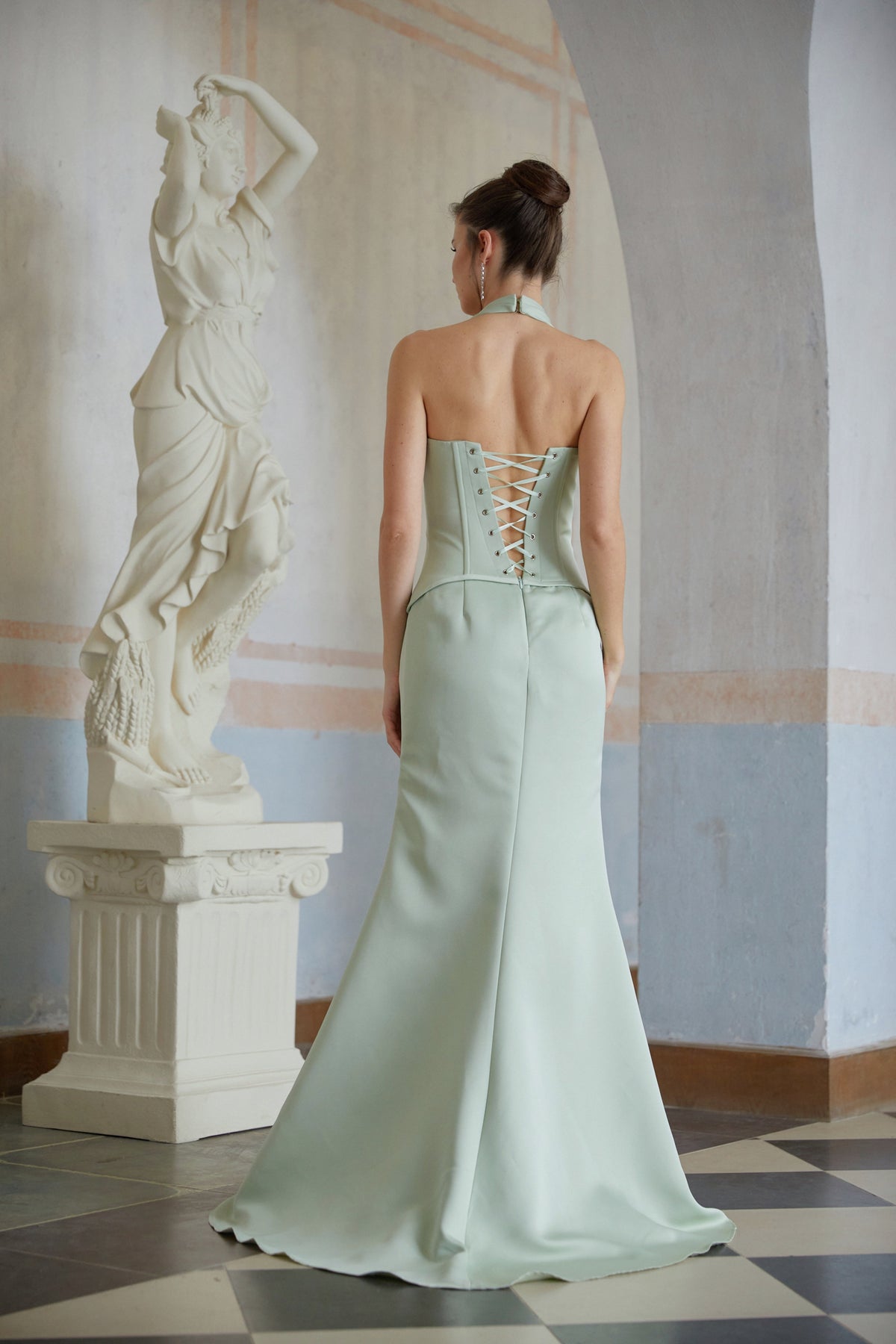 Aurélie Green Halterneck Mermaid Maxi Dress (Final Sale)