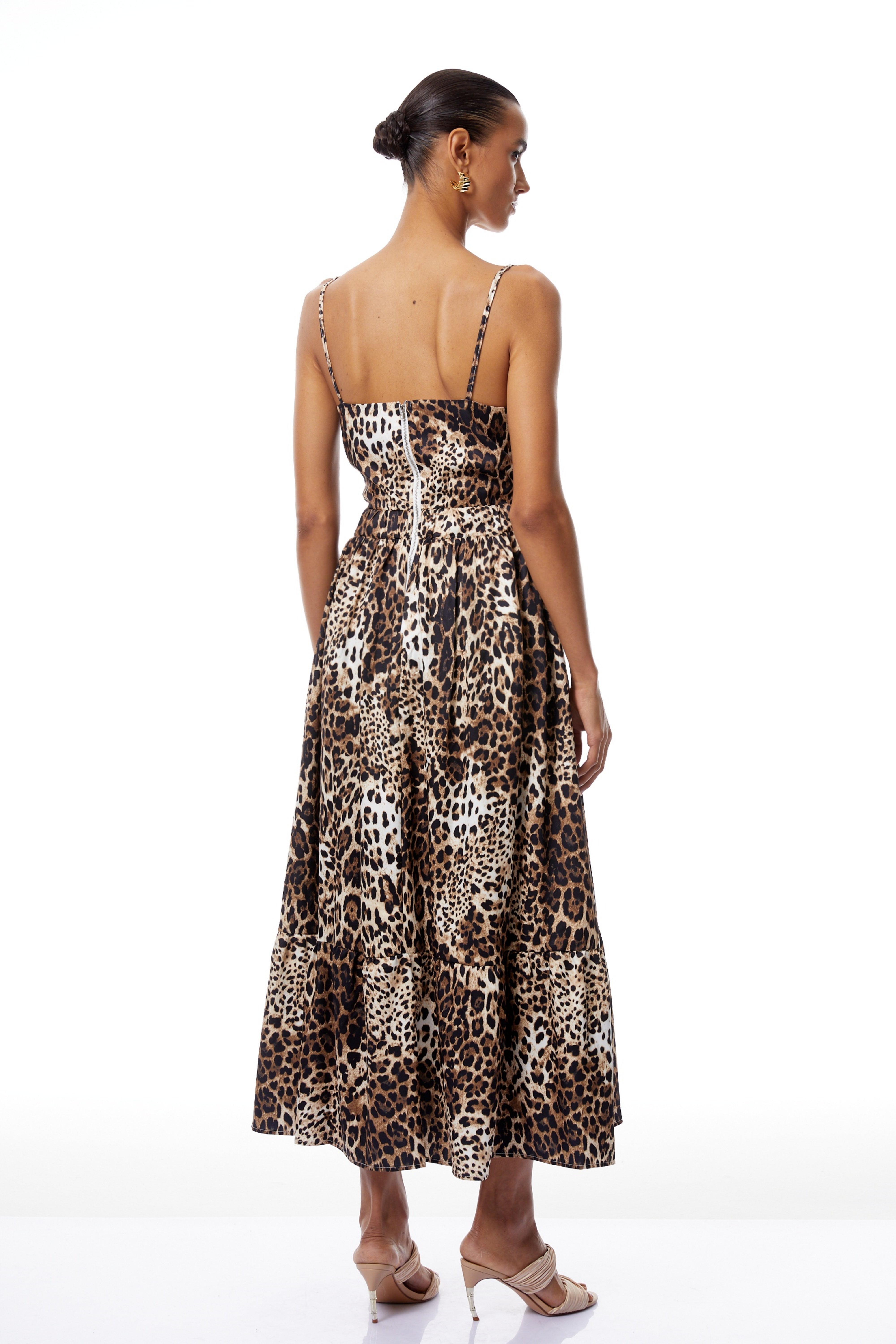 Allegra Brown Leopard Print Maxi Dress