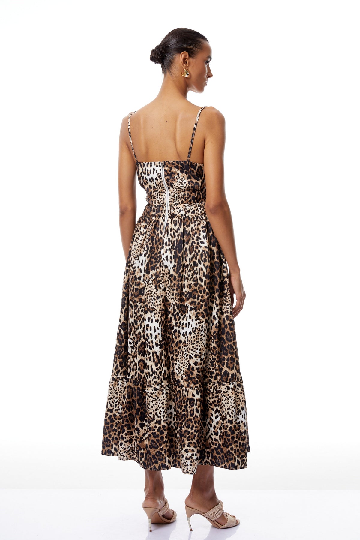Allegra Brown Leopard Print Maxi Dress