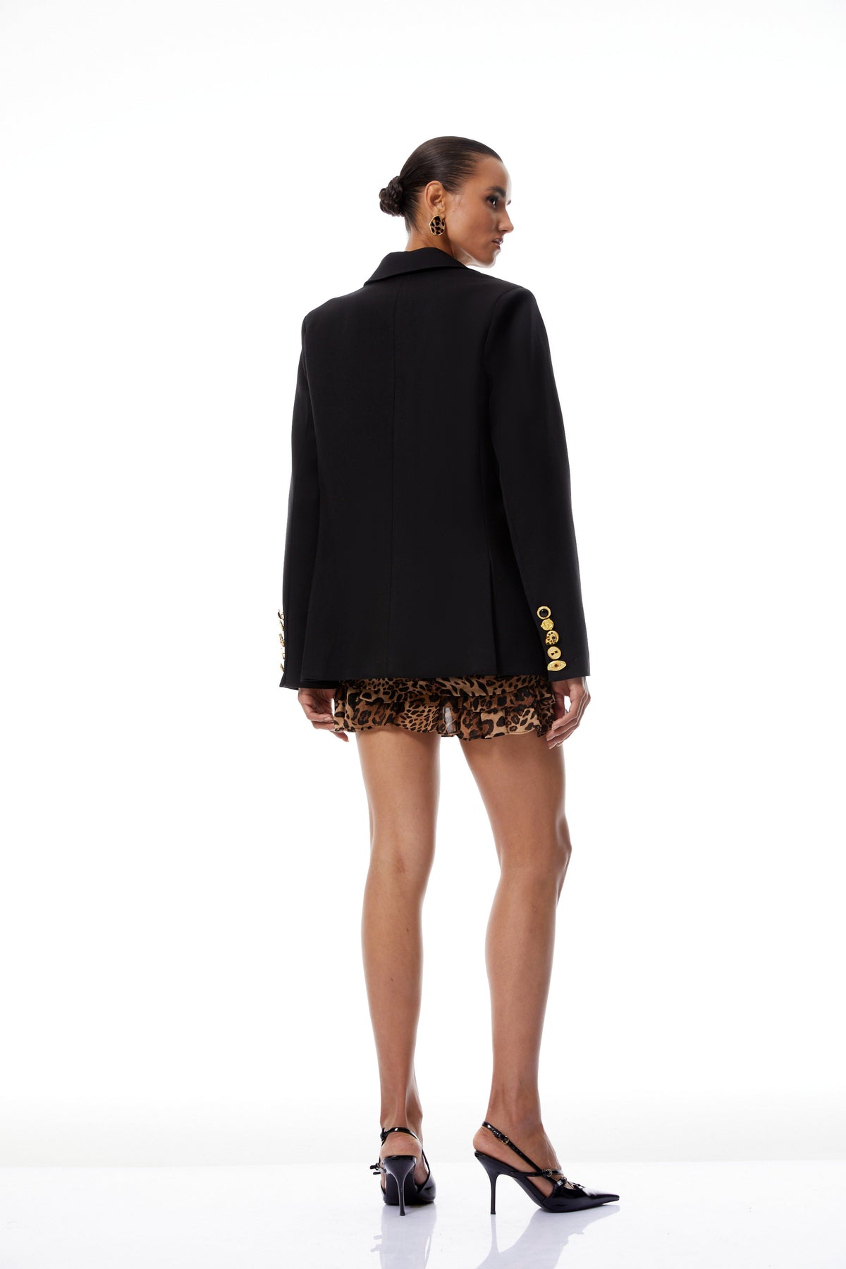 Zita Black Single-Breasted Oversized Blazer (Final Sale)