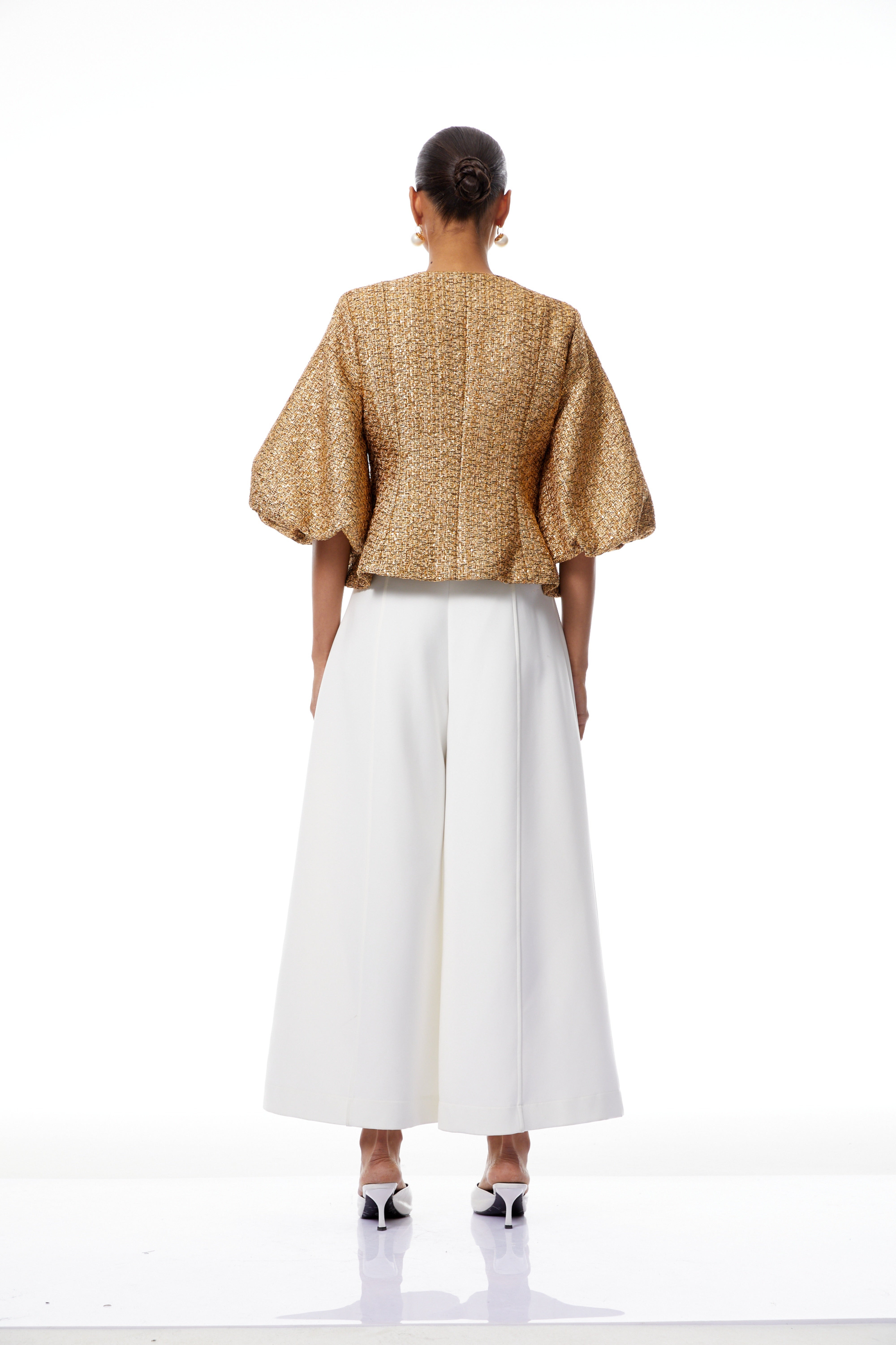 Clothilde Gold Sequined Tweed Jacket (Final Sale-US Only)