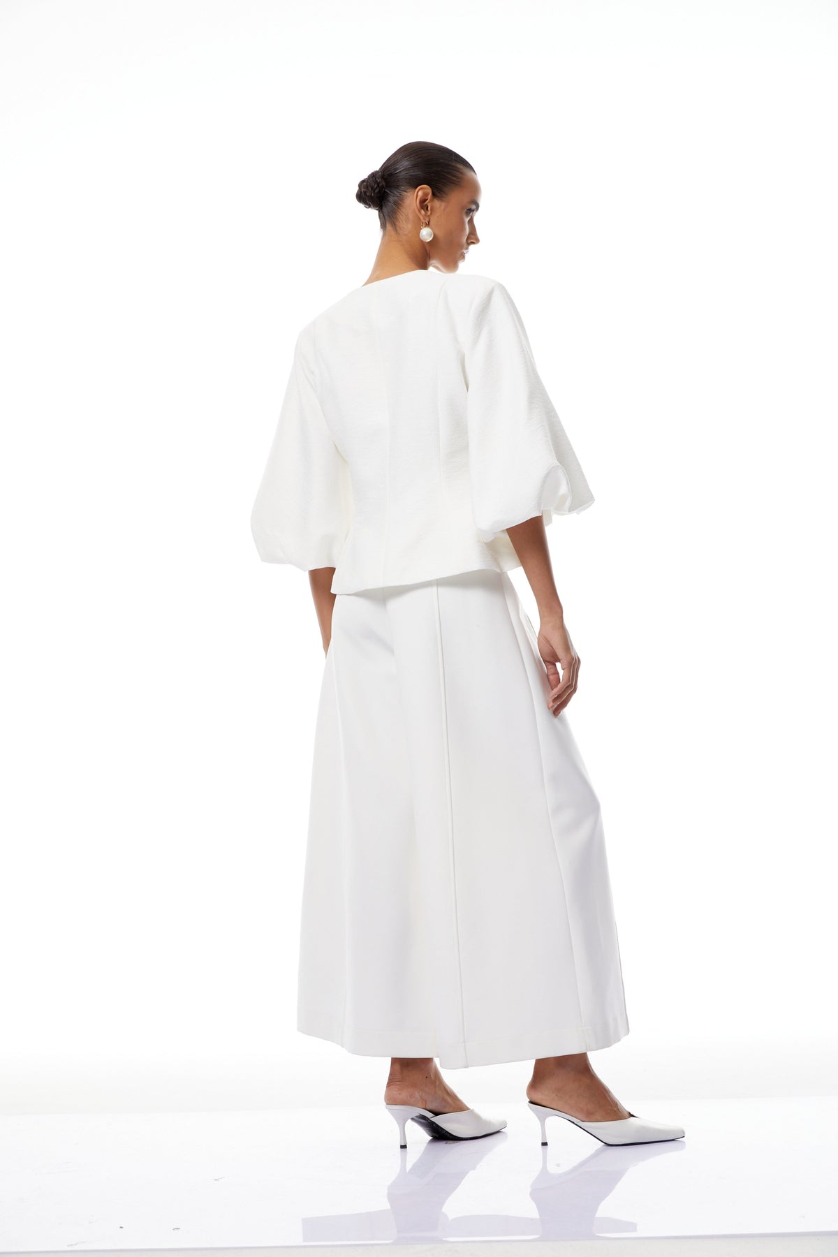 Bérénice White Crystal Embellished Peplum Jacket (Final Sale-US Only)